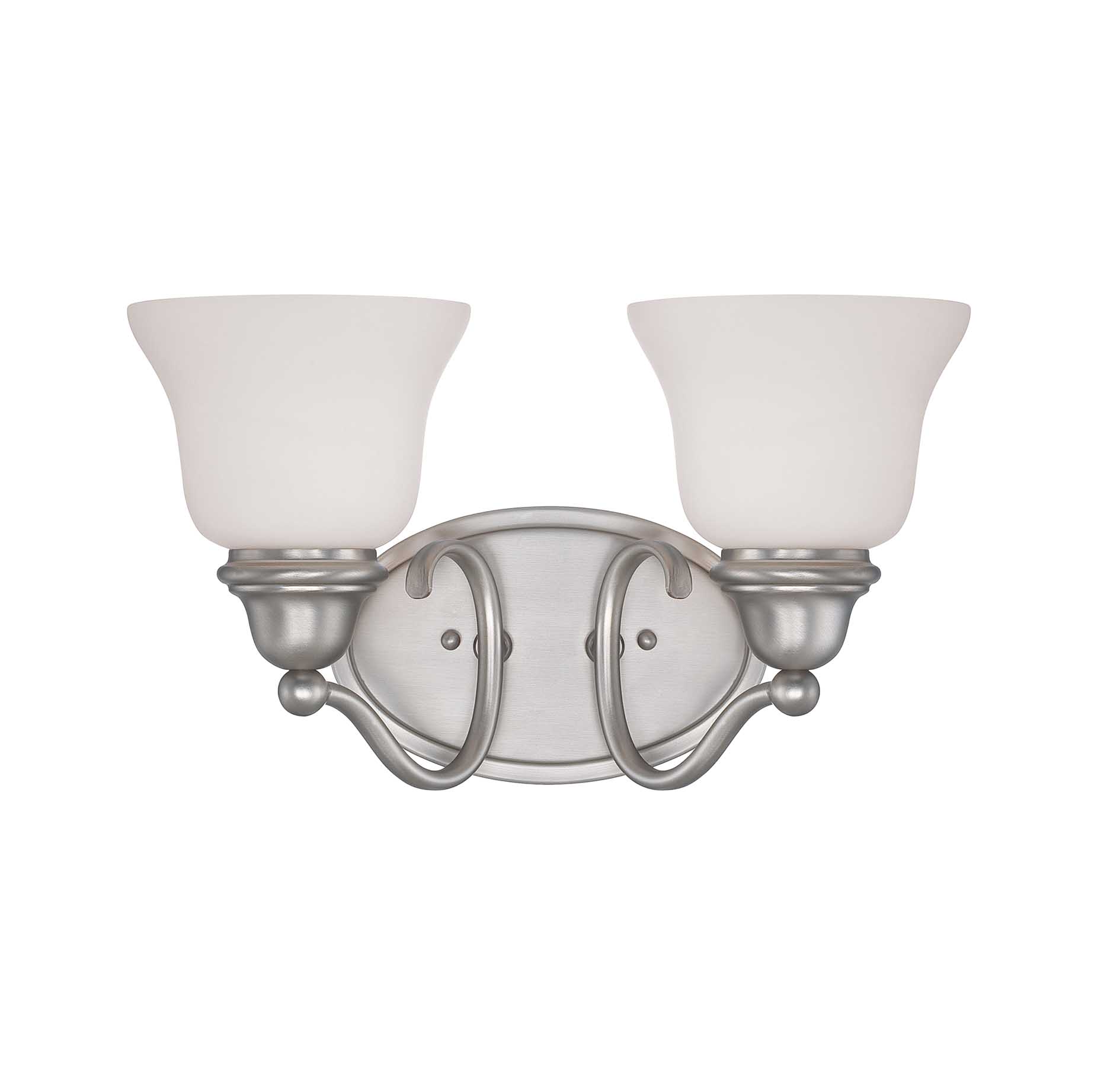 Savoy House Yates 2-Light Bathroom Vanity Light in Pewter