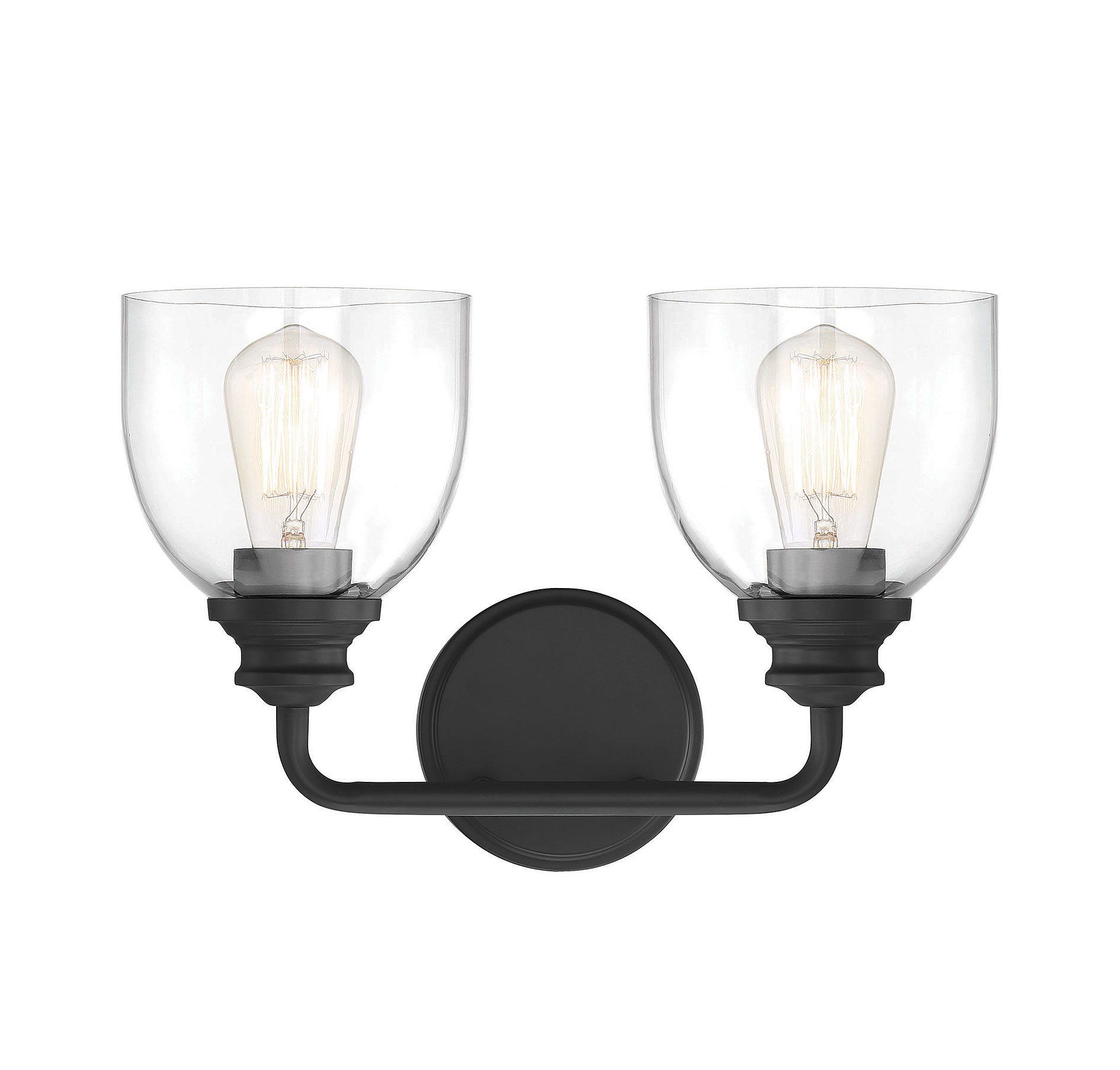 Savoy House Vale 2-Light Bathroom Vanity Light in Black