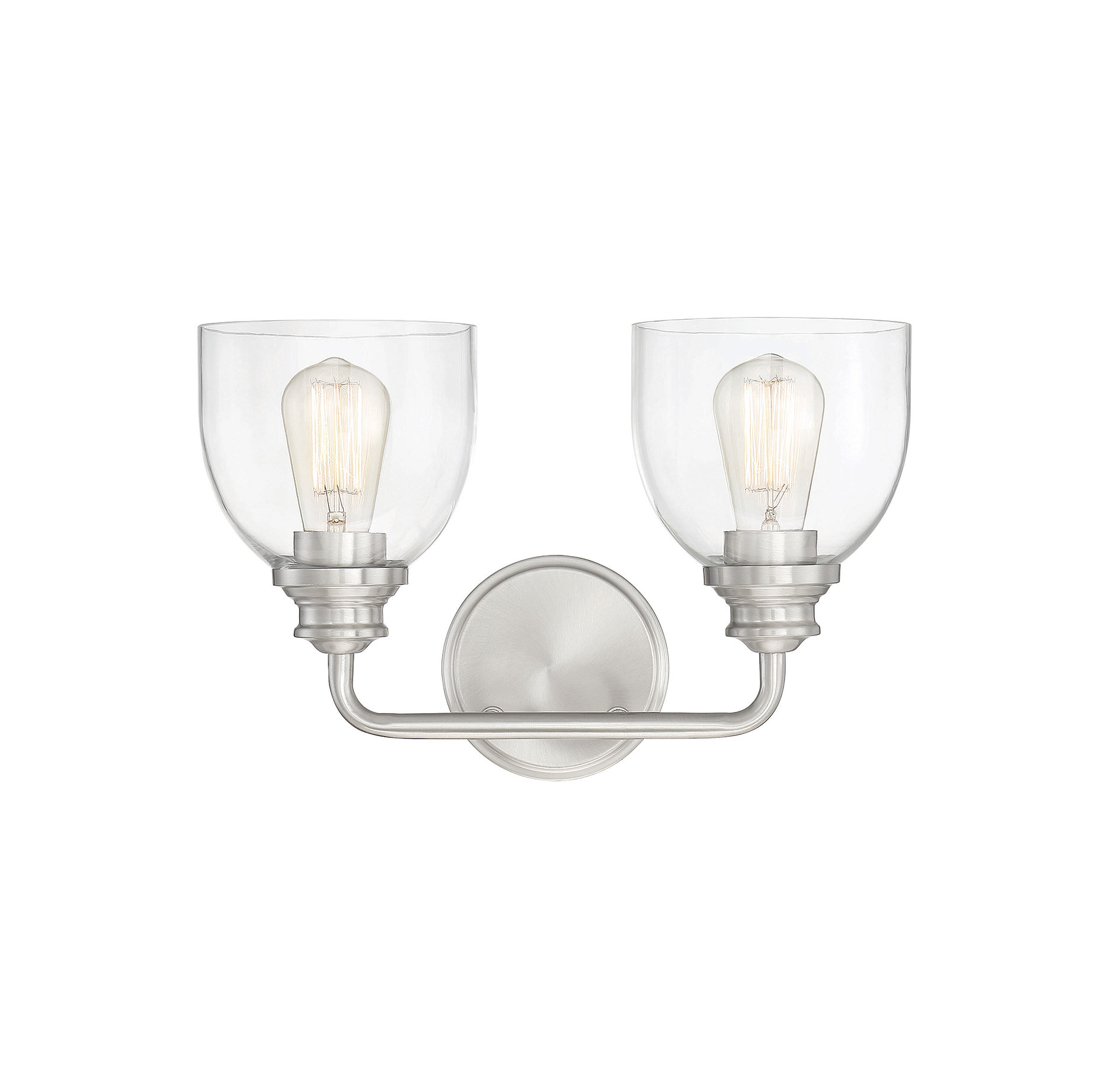 Savoy House Vale 2-Light Bathroom Vanity Light in Satin Nickel