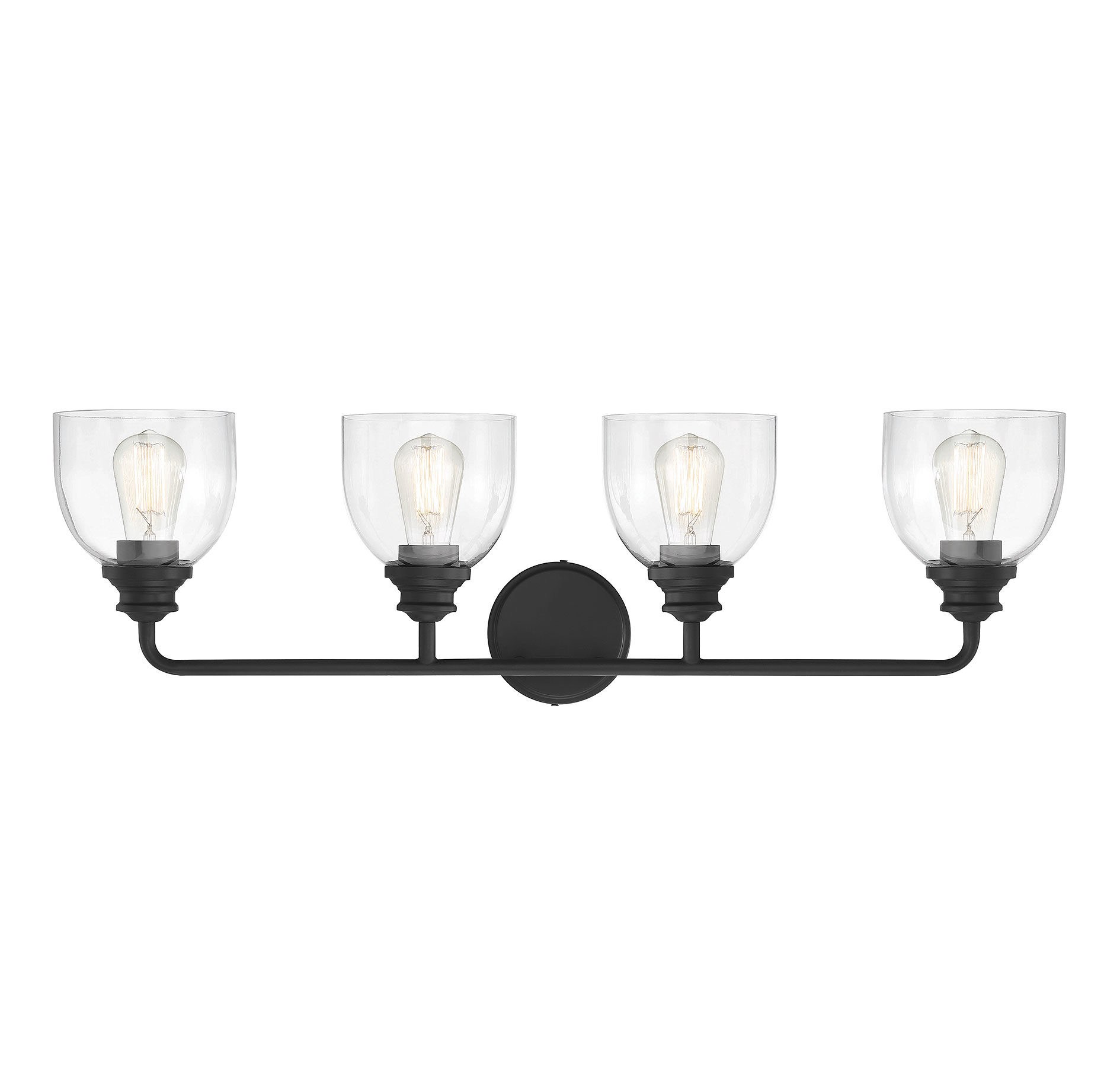 Savoy House Vale 4-Light Bathroom Vanity Light in Black