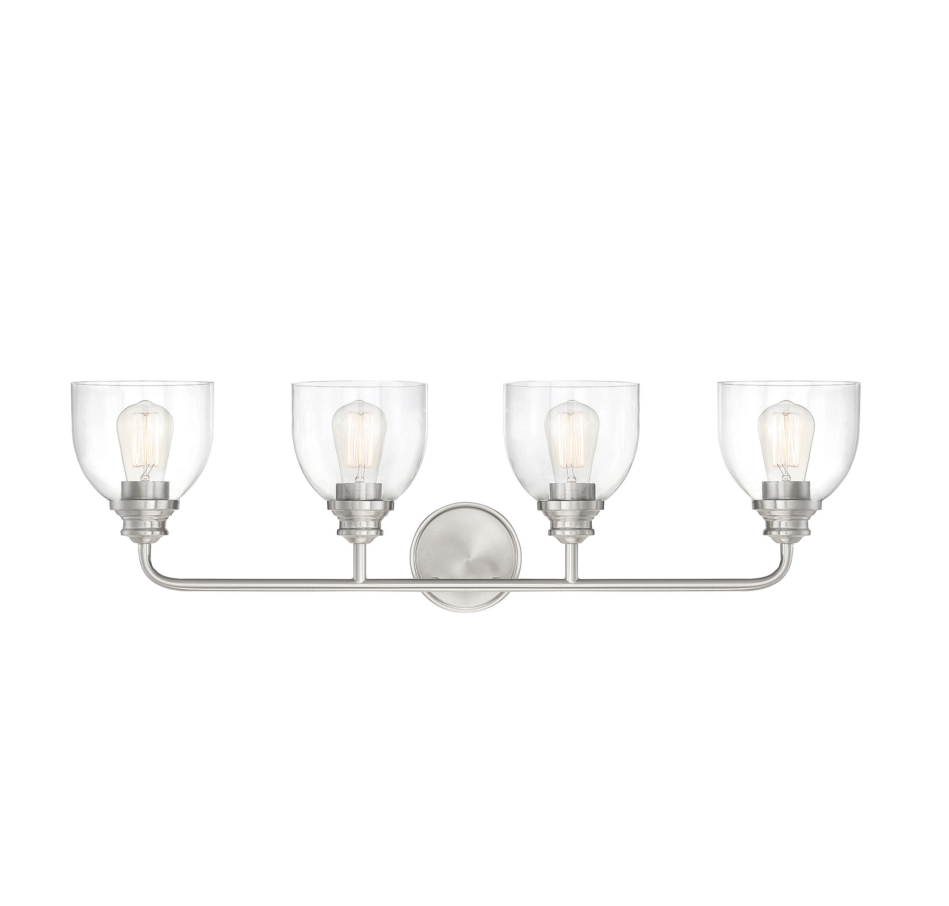 Savoy House Vale 4-Light Bathroom Vanity Light in Satin Nickel