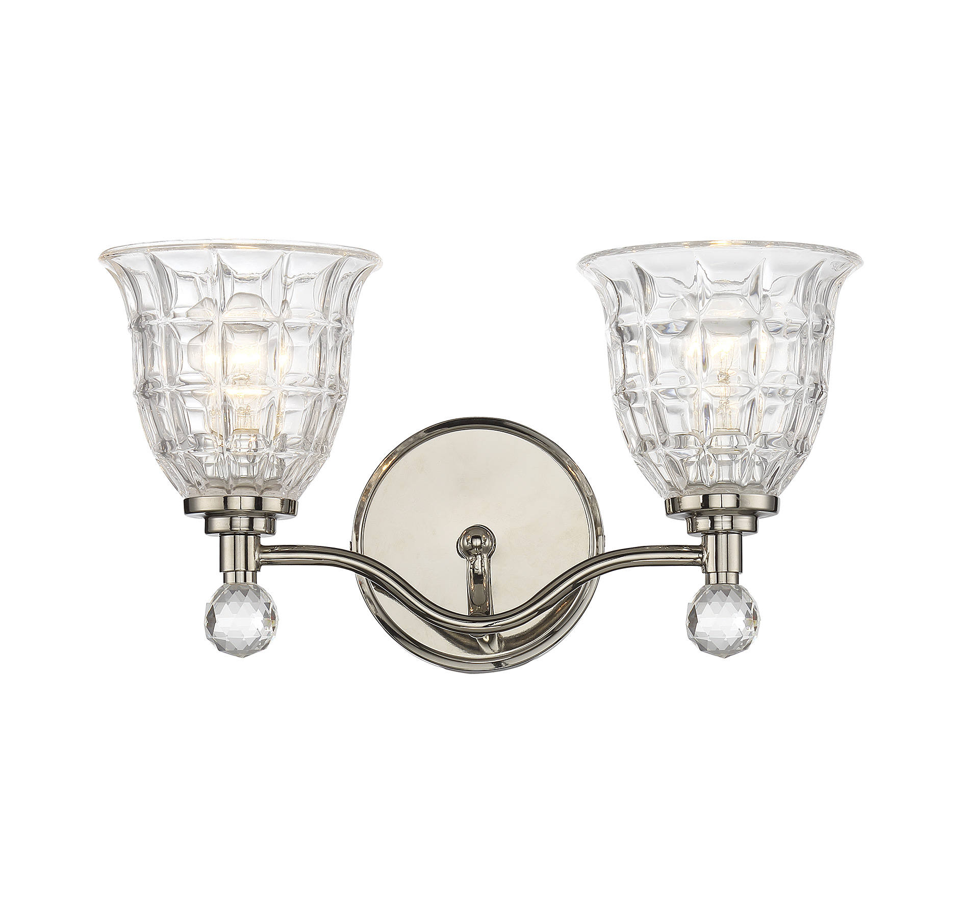 Savoy House Birone 2-Light Bathroom Vanity Light in Polished Nickel