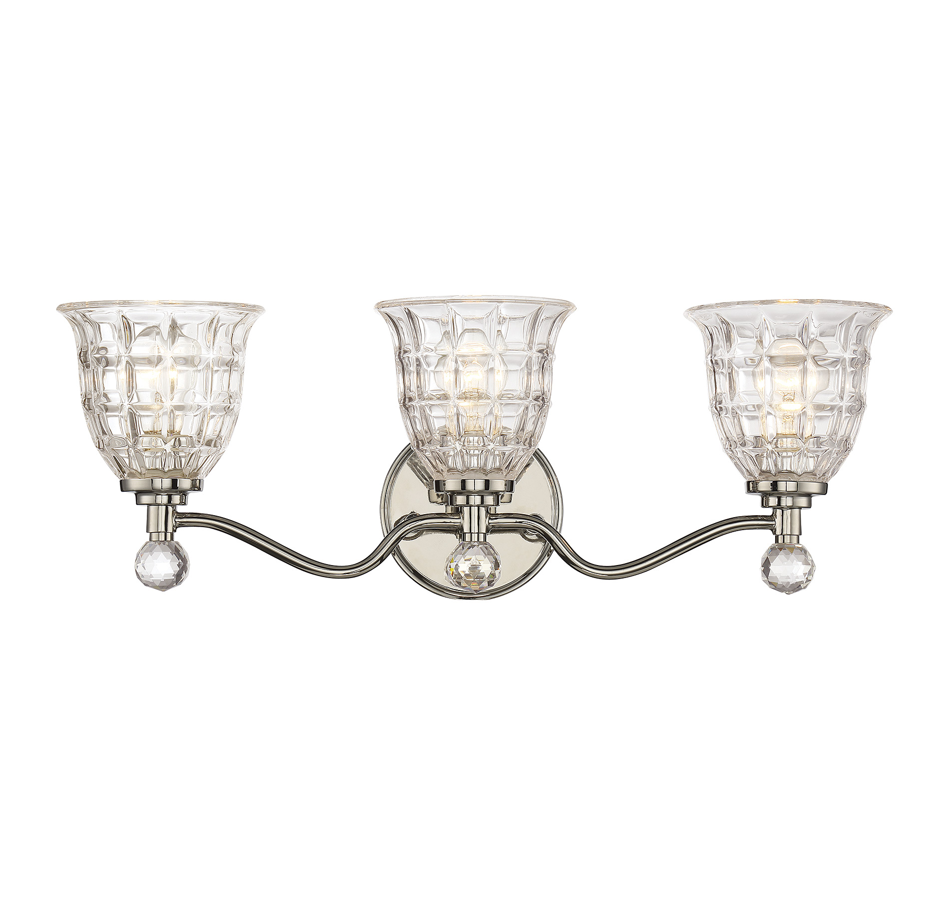 Savoy House Birone 3-Light Bathroom Vanity Light in Polished Nickel