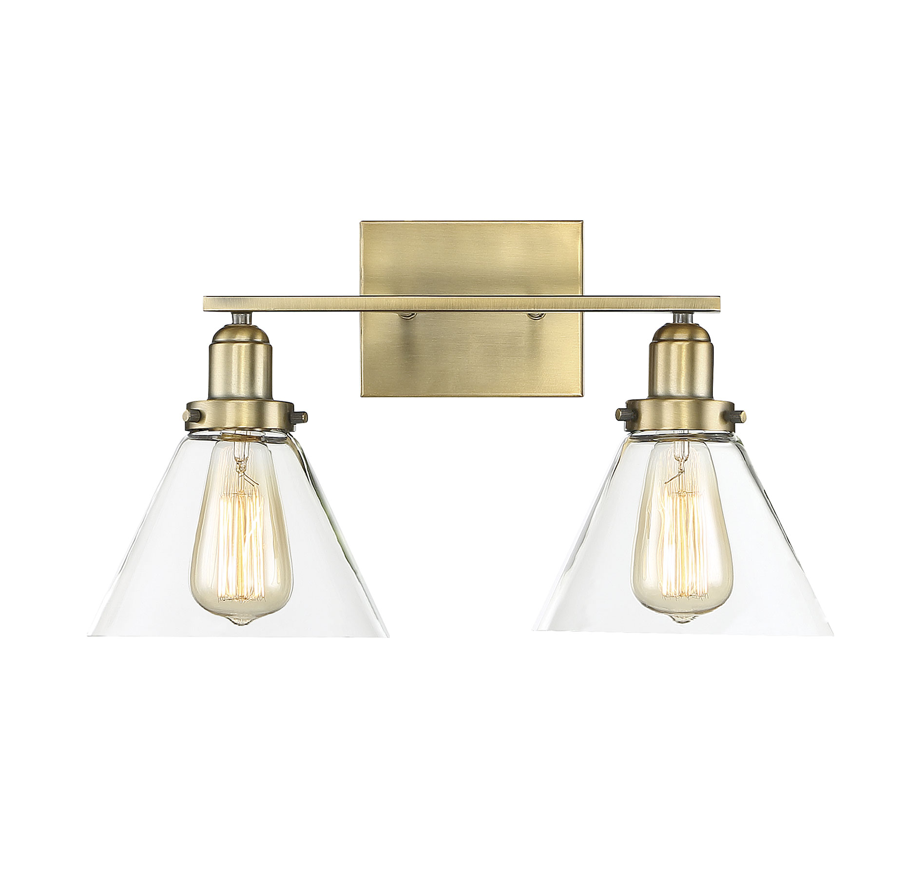 Savoy House Drake 2-Light Bathroom Vanity Light in Warm Brass