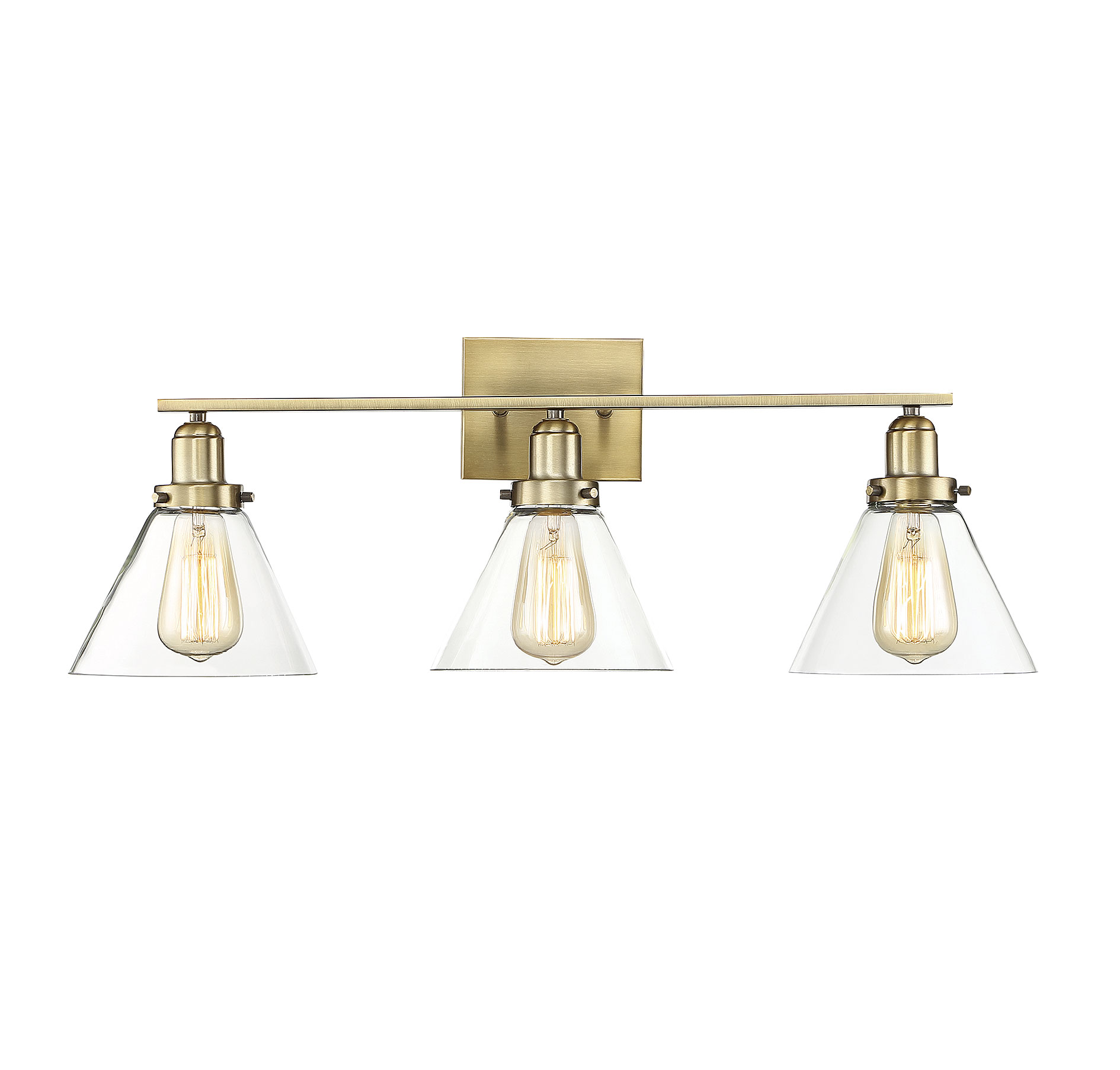 Savoy House Drake 3-Light Bathroom Vanity Light in Warm Brass