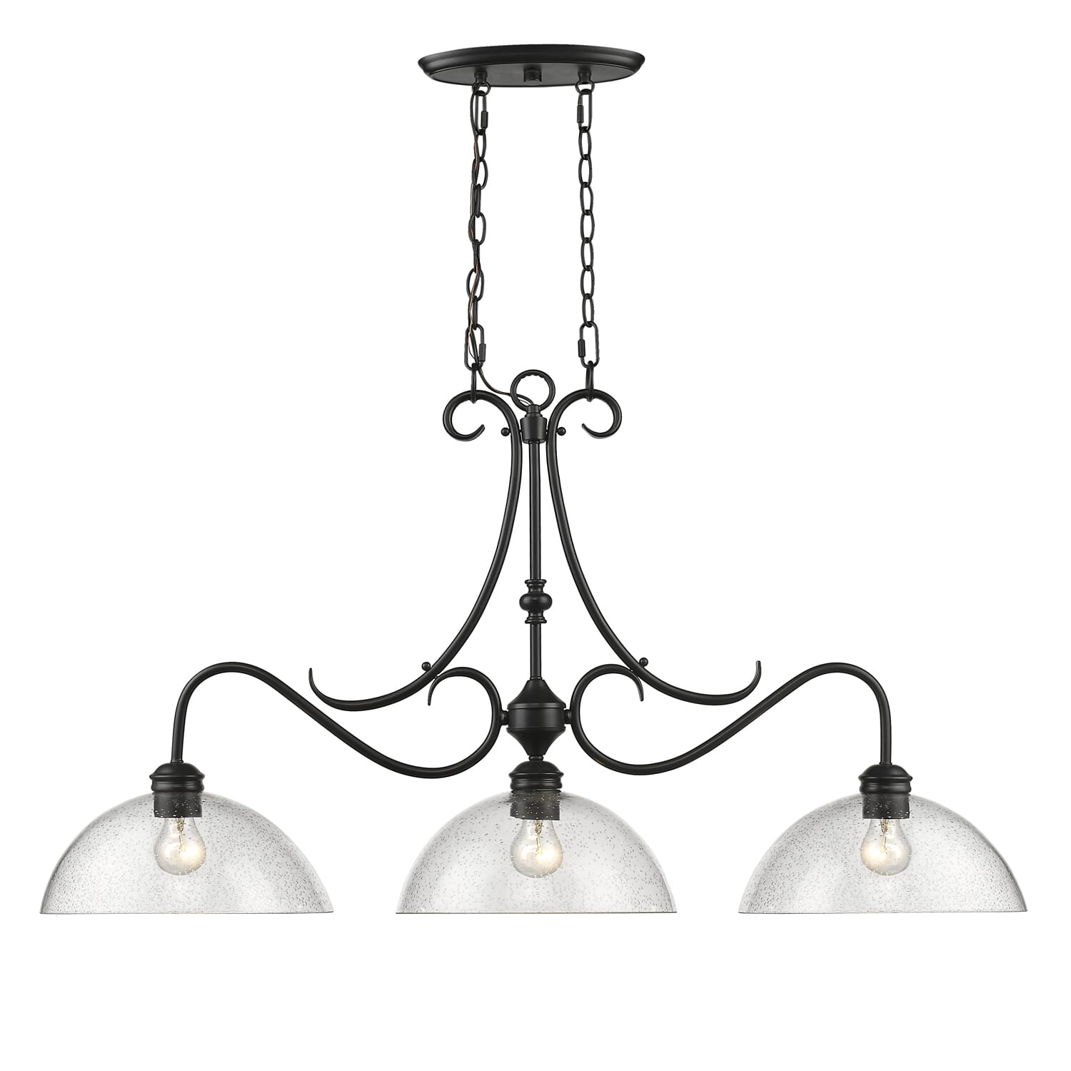 Golden Parrish 3-Light 23" Pendant Light in Black