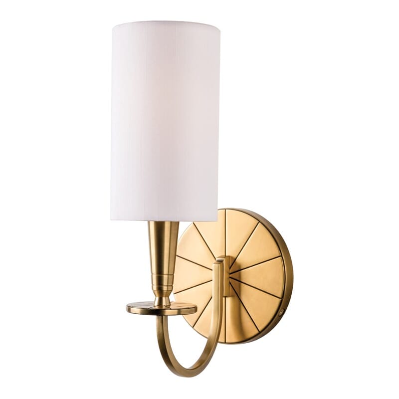 Hudson Valley Mason 12" Wall Sconce in Aged Brass