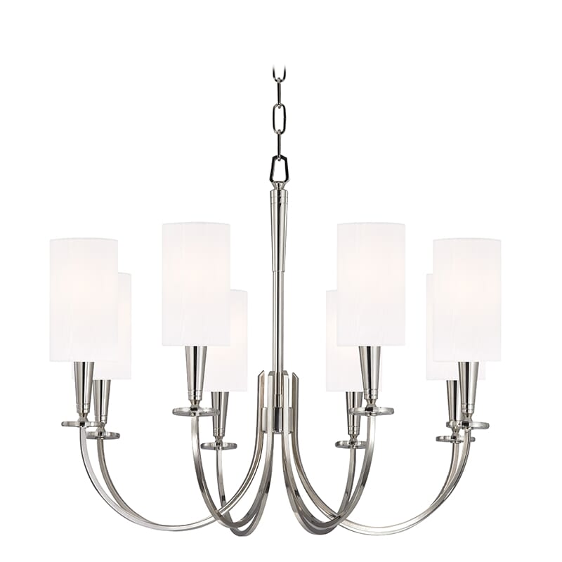 Hudson Valley Mason 8-Light Chandelier in Polished Nickel