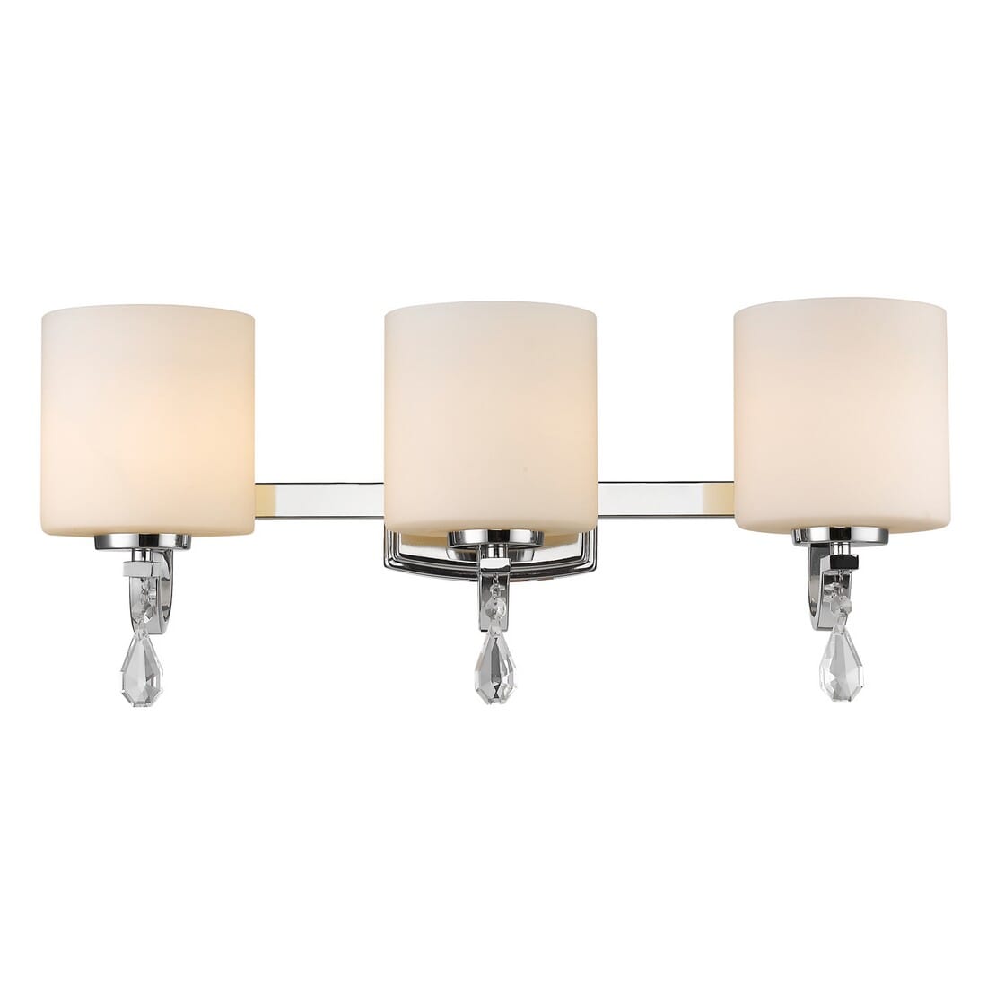 Golden Evette 3-Light 23" Bathroom Vanity Light in Chrome