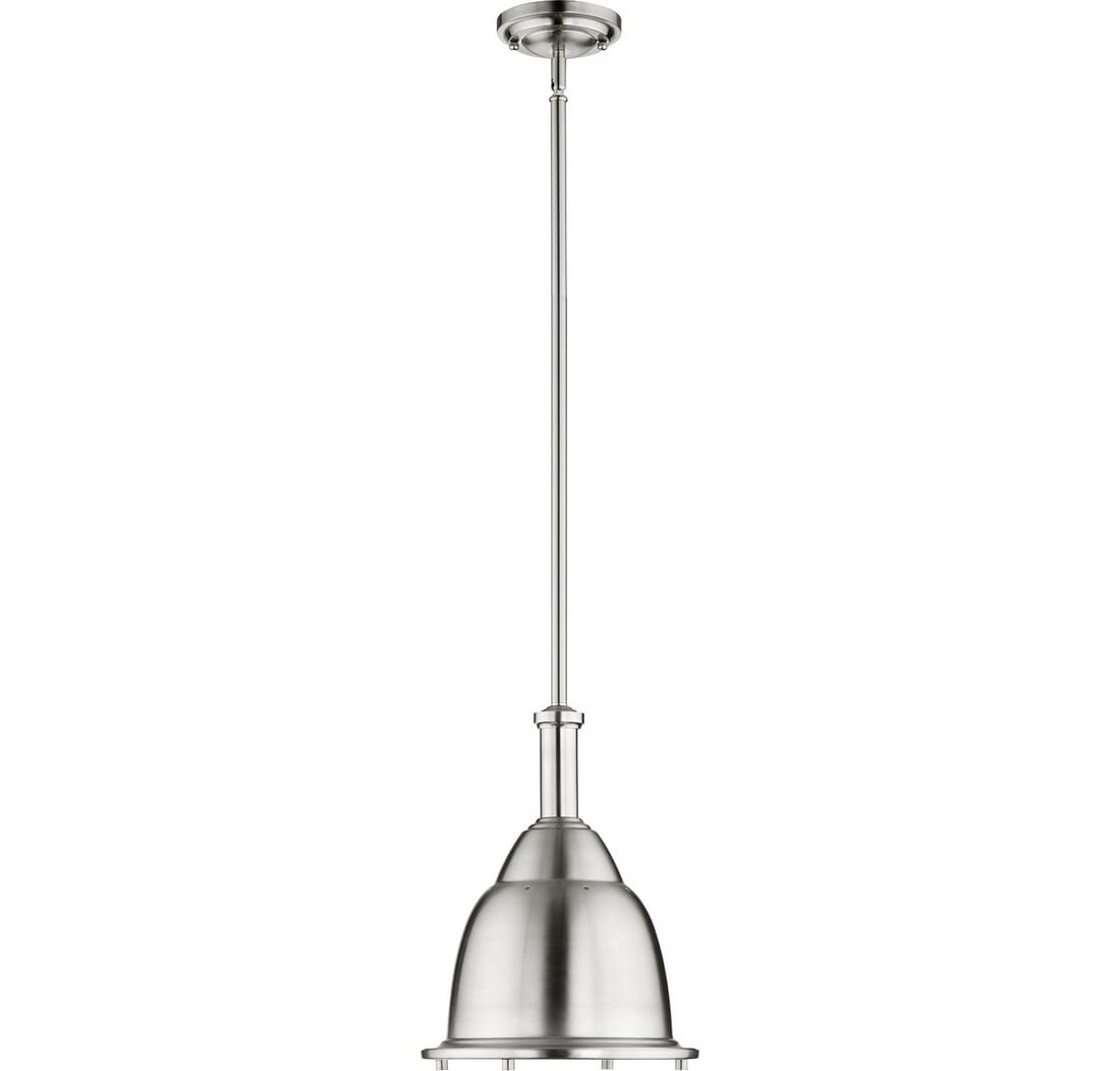 Quorum Transitional 11" Pendant Light in Satin Nickel