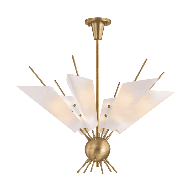 Hudson Valley Cooper 12-Light Chandelier in Aged Brass