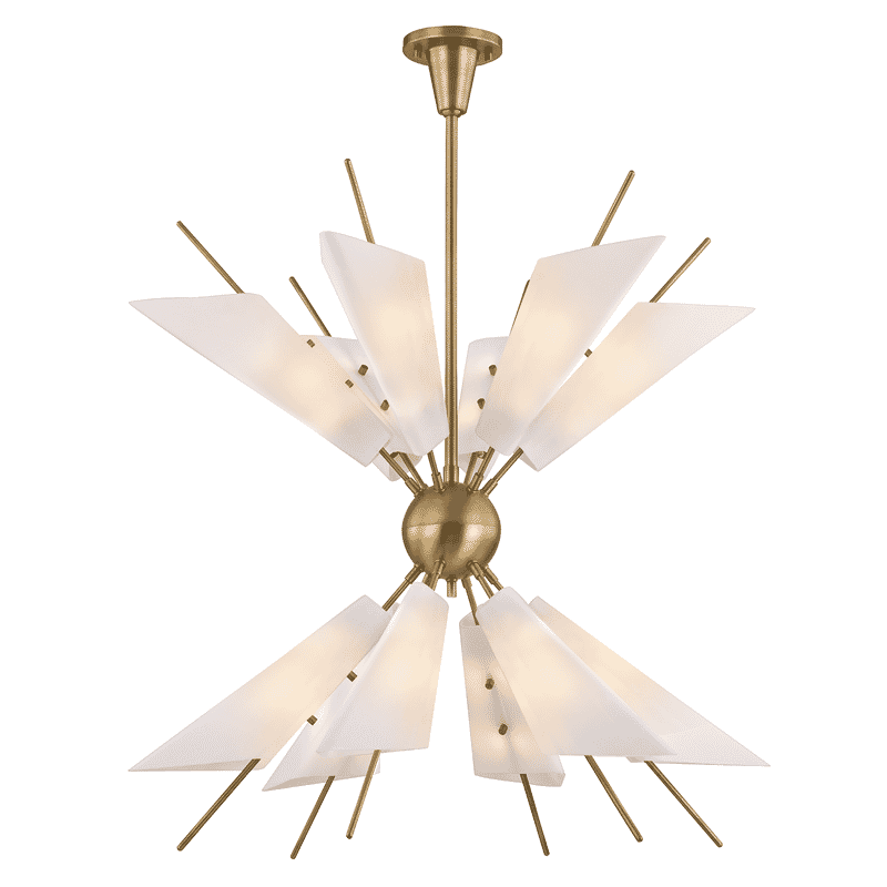 Hudson Valley Cooper 24-Light Chandelier in Aged Brass