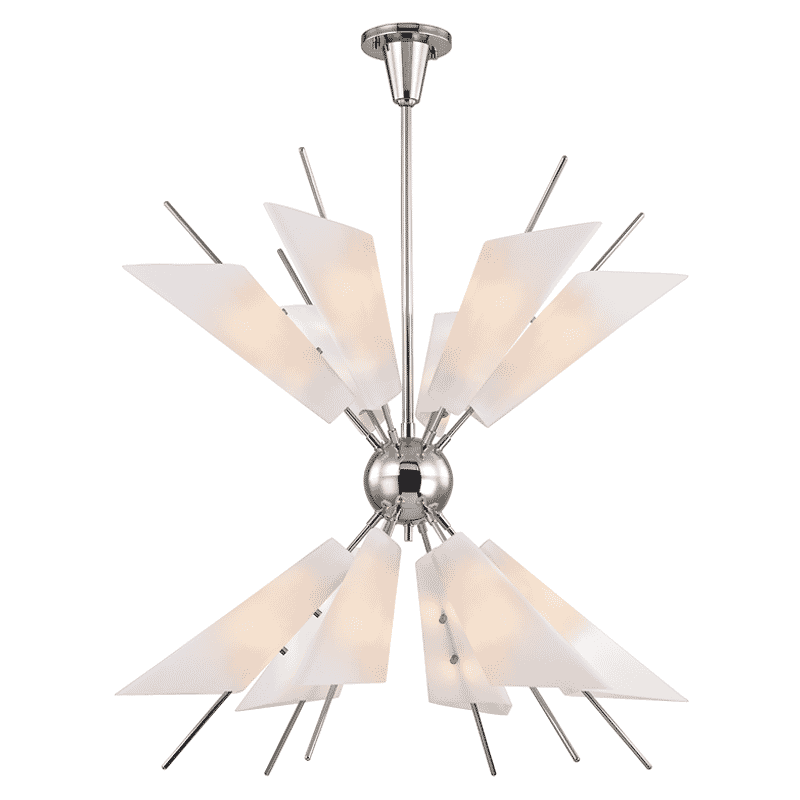 Hudson Valley Cooper 24-Light Chandelier in Polished Nickel