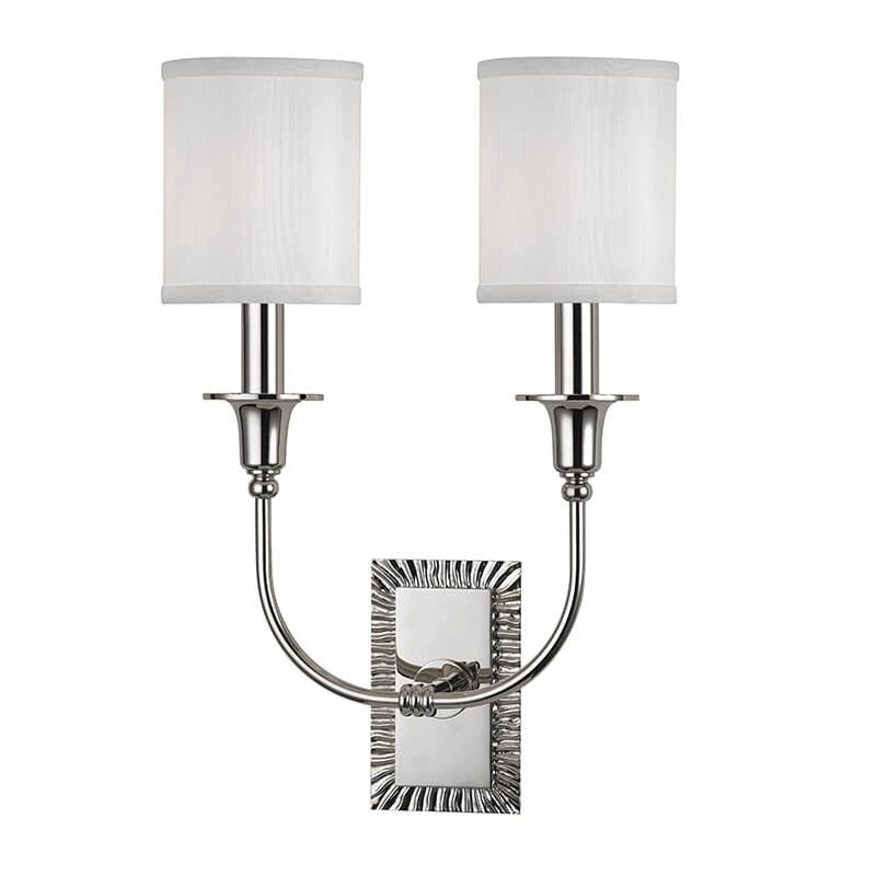 Hudson Valley Dover 2-Light 18" Wall Sconce in Polished Nickel