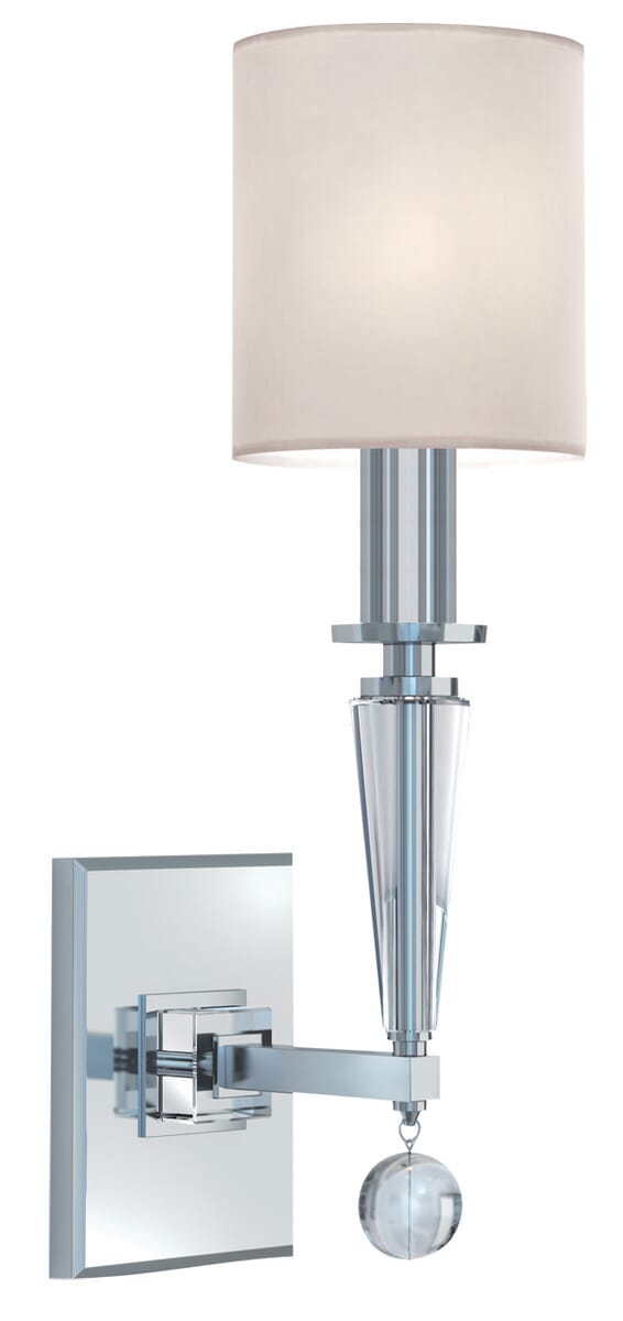 Crystorama Paxton 17" Wall Sconce in Polished Nickel