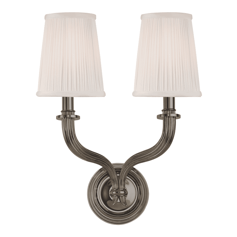 Hudson Valley Danbury 2-Light 17" Wall Sconce in Antique Nickel