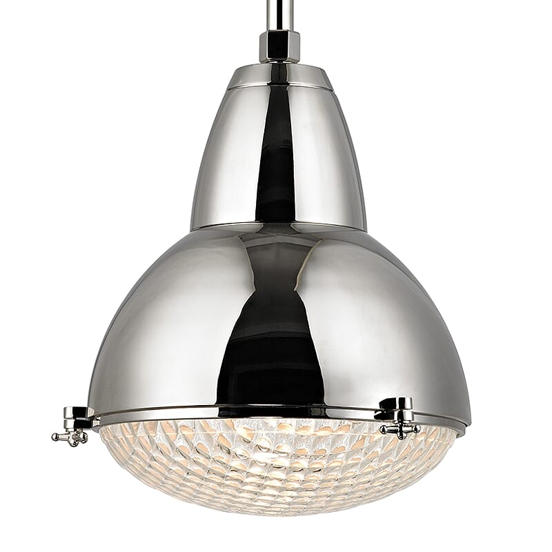 Hudson Valley Belmont 19" Pendant Light in Polished Nickel