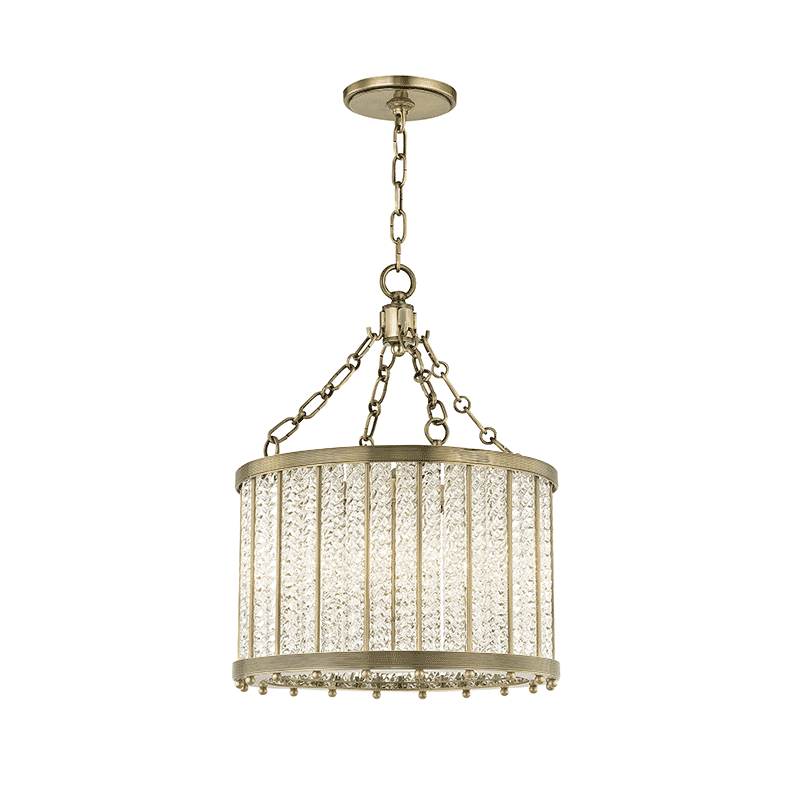 Hudson Valley Shelby 4-Light 32" Pendant Light in Aged Brass