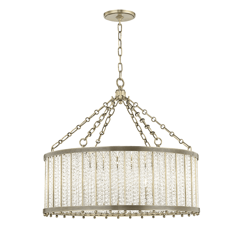 Hudson Valley Shelby 8-Light 24" Pendant Light in Aged Brass