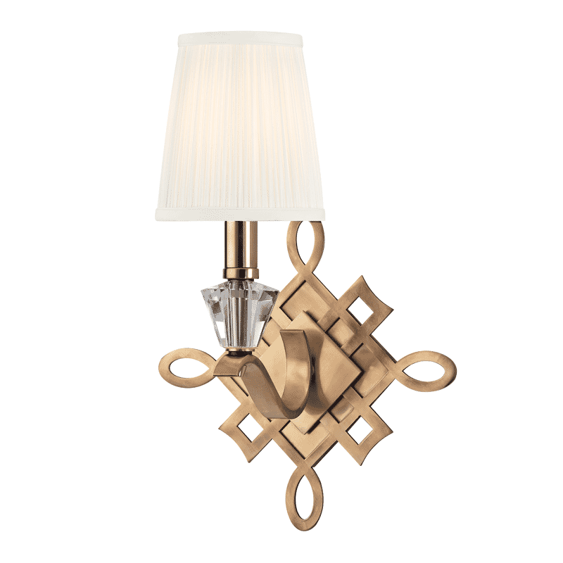 Hudson Valley Fowler 15" Wall Sconce in Aged Brass