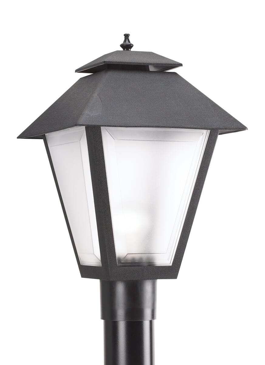 Sea Gull Polycarbonate 18" Outdoor Post Light in Black