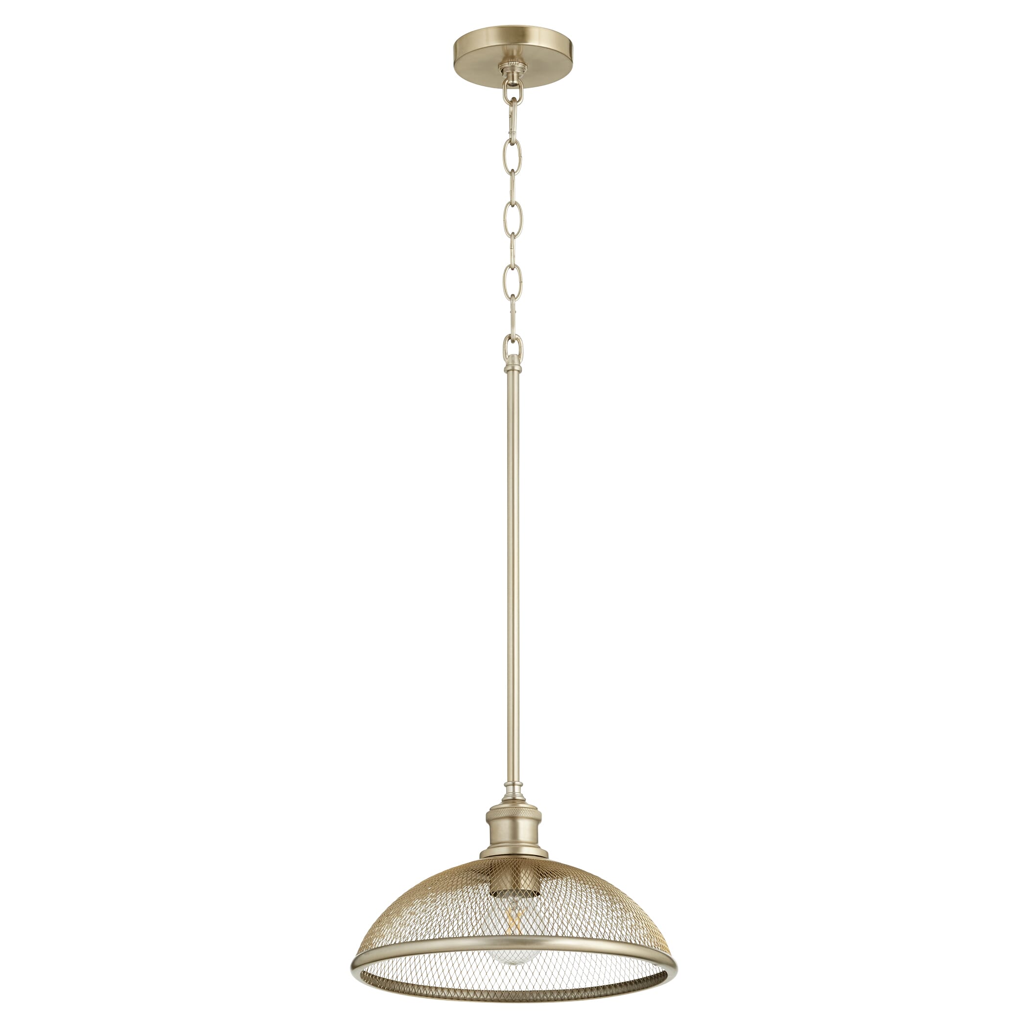 Quorum Omni 12" Pendant Light in Aged Brass