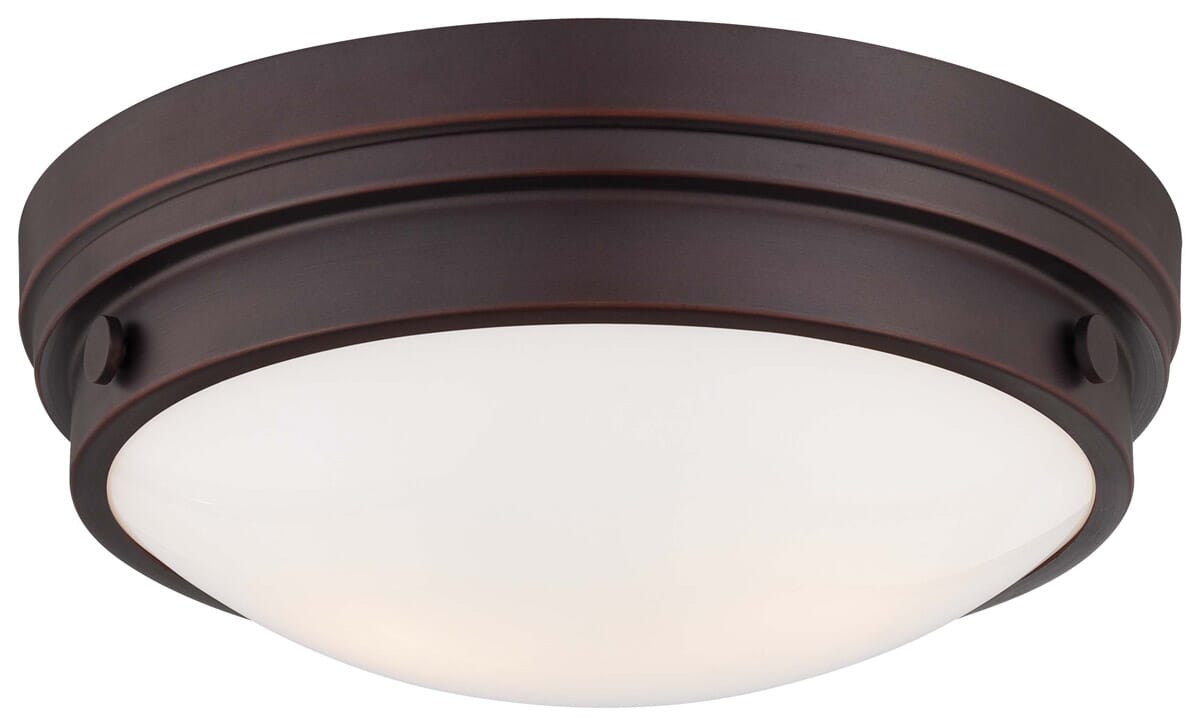 Minka Lavery 2-Light 13" Ceiling Light in Lathan Bronze