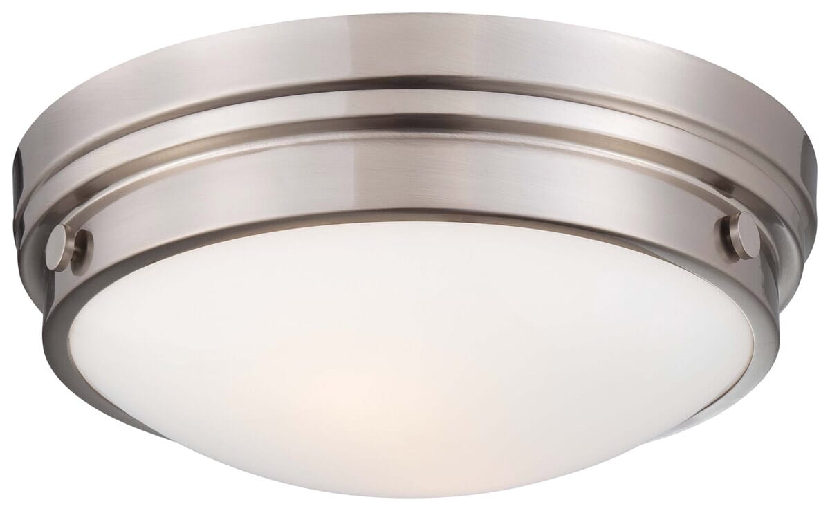 Minka Lavery 2-Light 13" Ceiling Light in Brushed Nickel