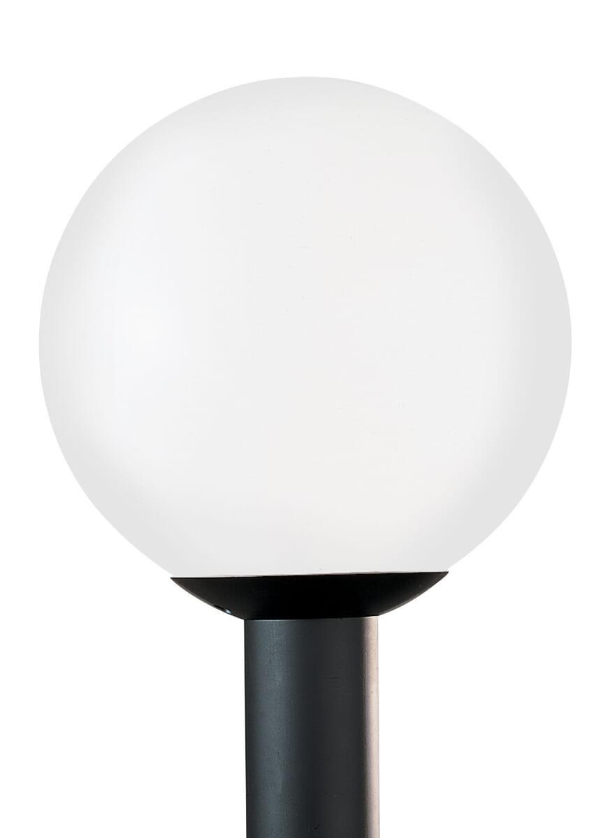 Sea Gull Globe 13" Outdoor Post Light in White Plastic