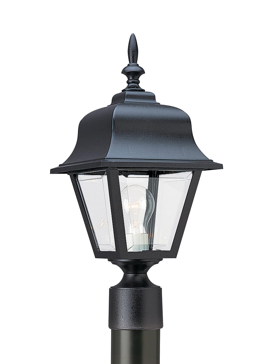 Sea Gull Polycarbonate 18" Outdoor Post Light in Black