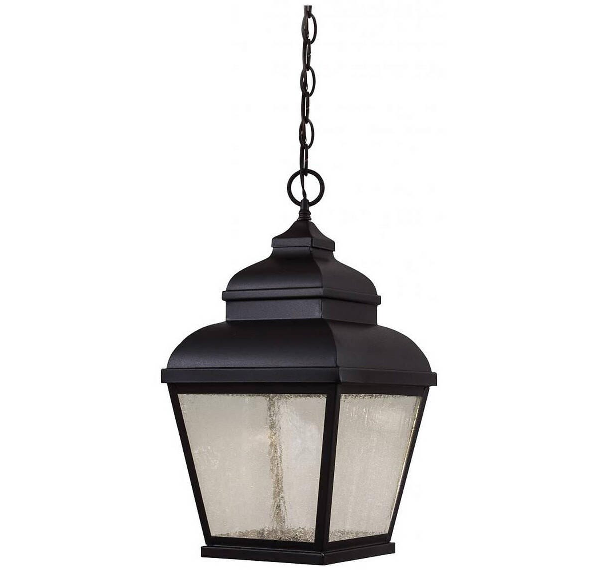 The Great Outdoors Mossoro 19" Outdoor Hanging Light in Black