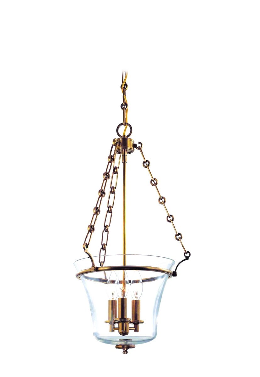 Hudson Valley Eaton 3-Light 22" Pendant Light in Aged Brass