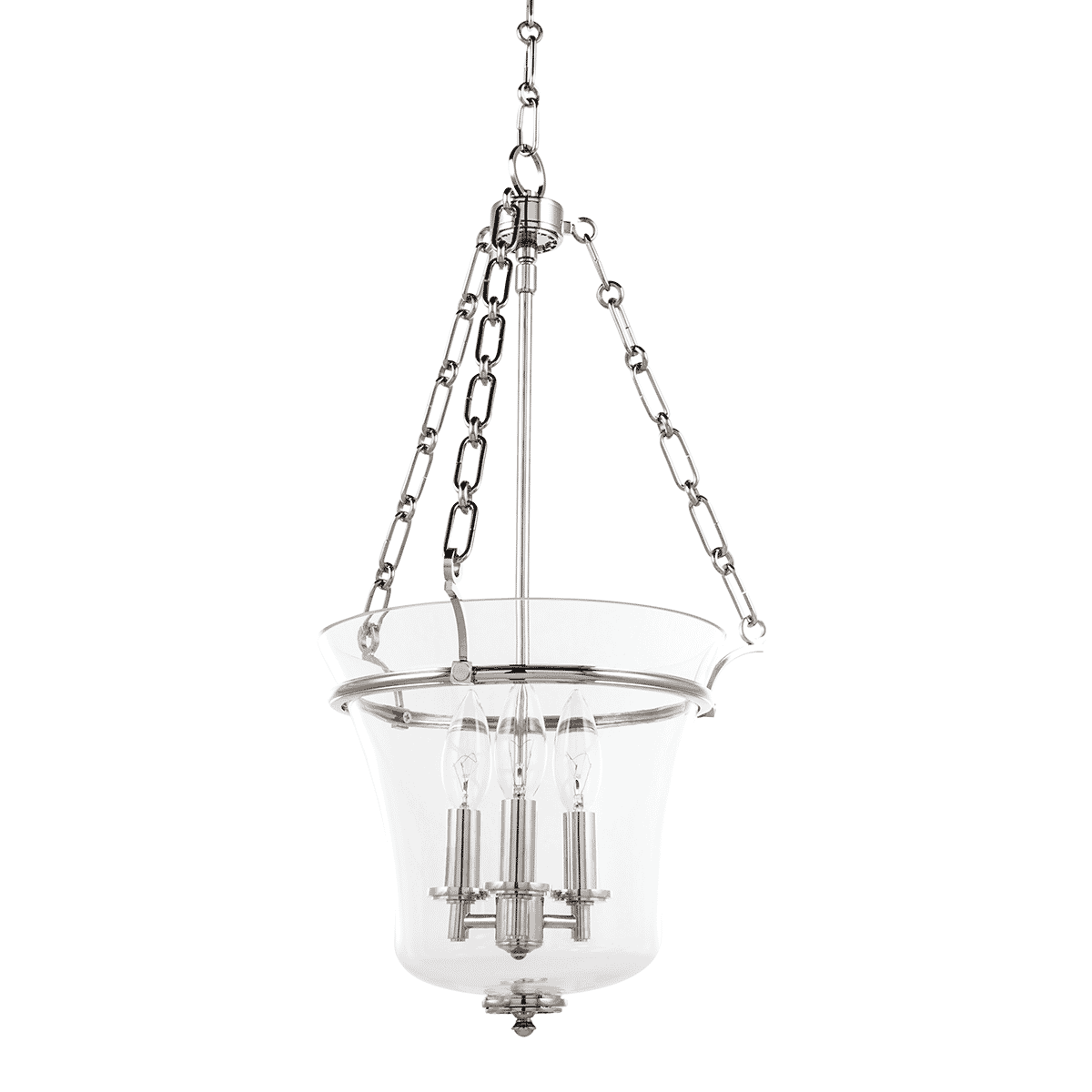 Hudson Valley Eaton 3-Light 22" Pendant Light in Polished Nickel