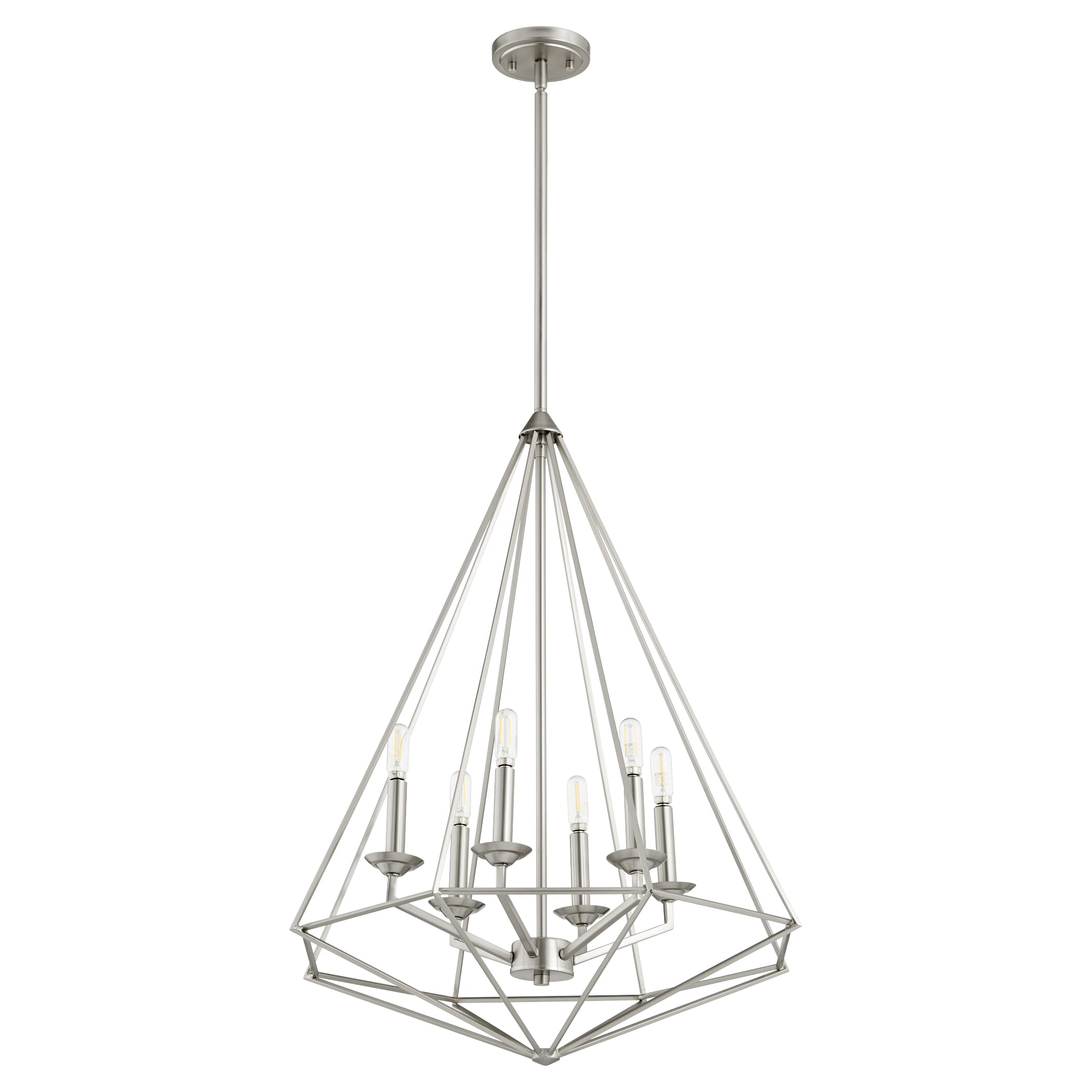 Quorum Bennett 6-Light 24" Pendant Light in Satin Nickel