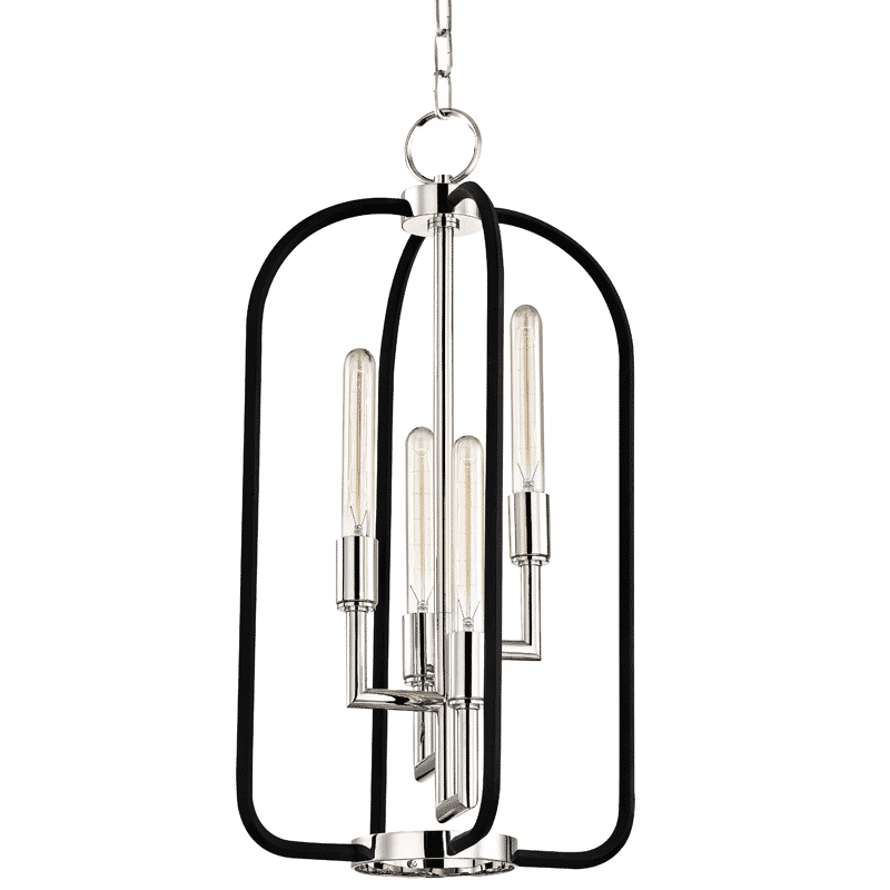 Hudson Valley Angler 4-Light Chandelier in Polished Nickel