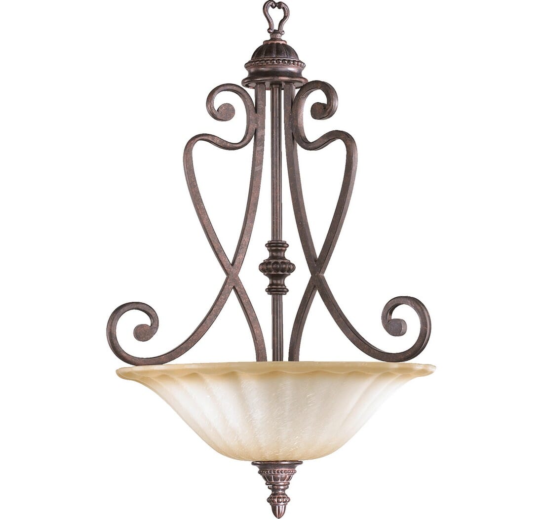 Quorum Summerset 4-Light 20" Pendant Light in Toasted Sienna