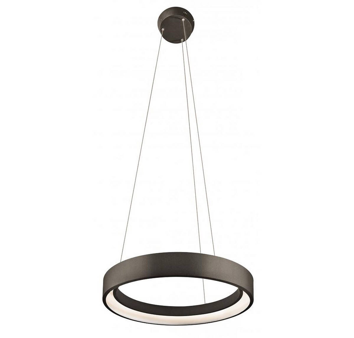 Elan Fornello 17.72" LED Round Pendant in Sand Textured Black