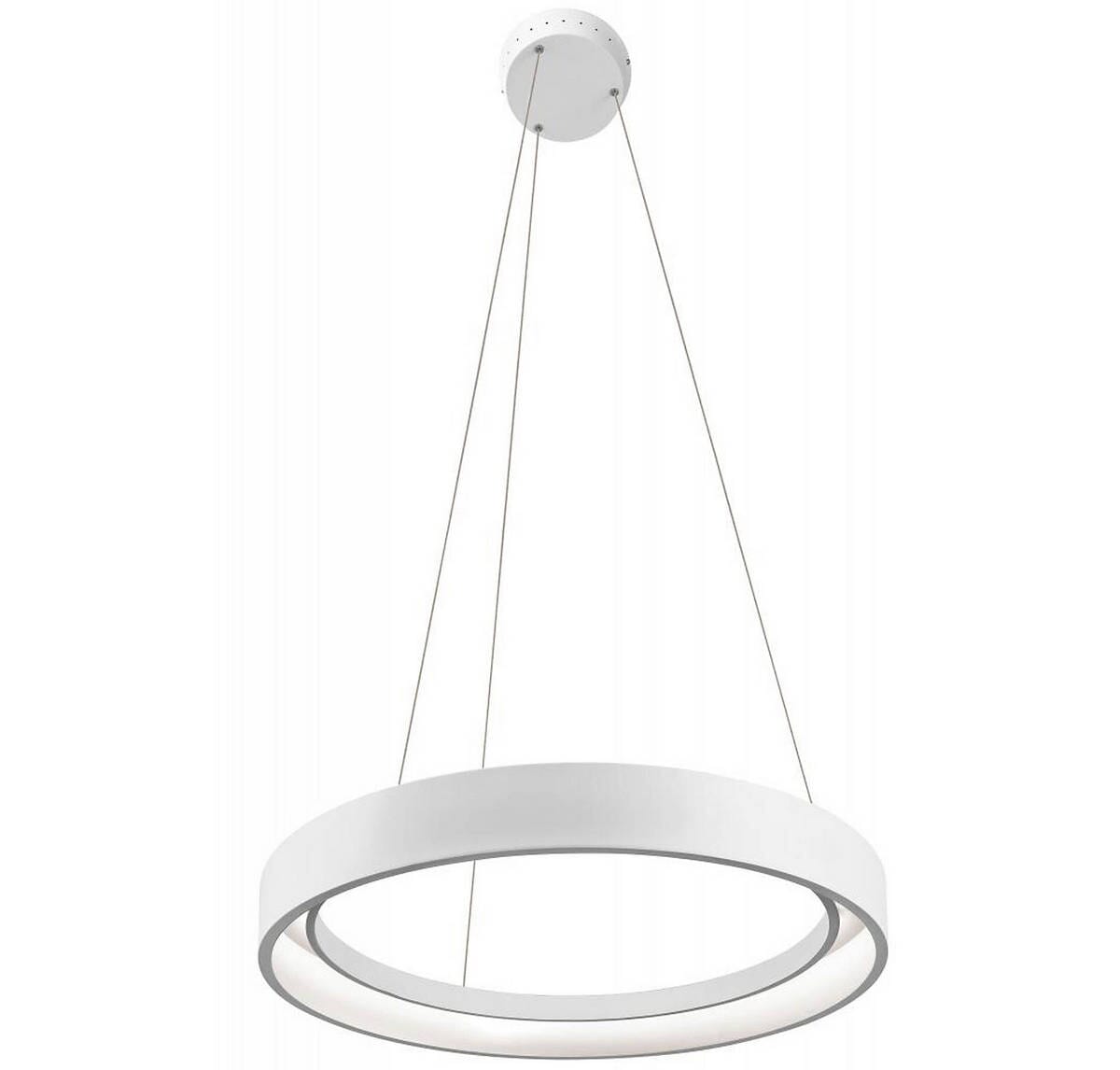 Elan Fornello 23.62" LED Round Pendant in Sand Textured White