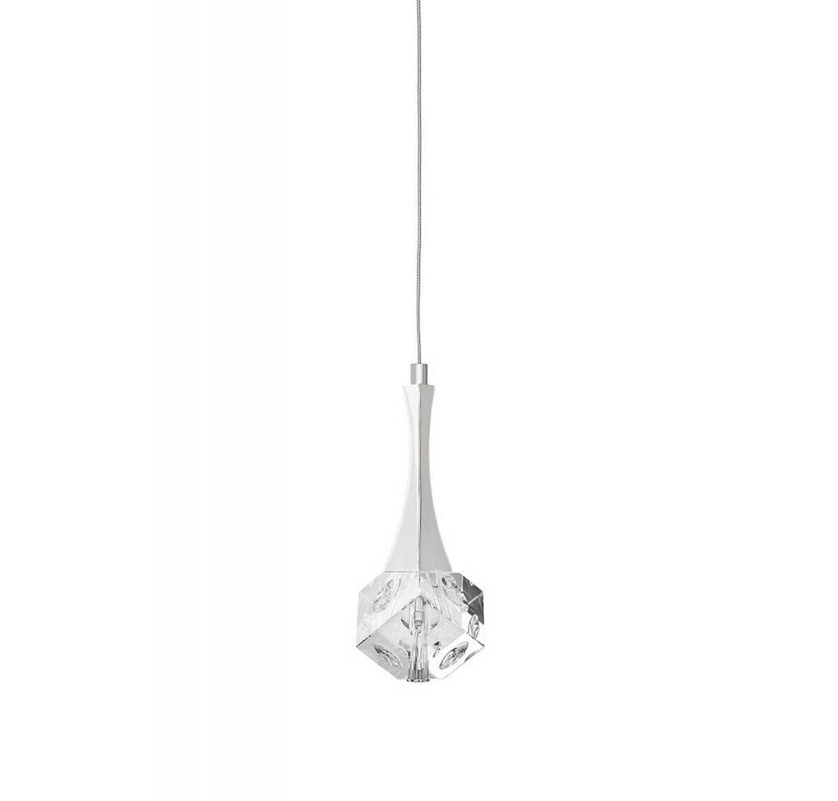 Elan Rockne 4.25" LED Crystal Mini Pendant in Chrome