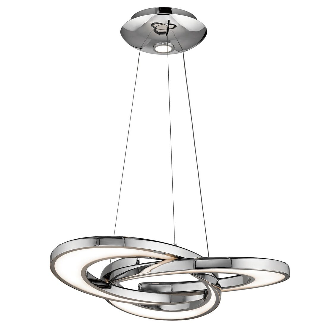 Elan Destiny 27.75" 4-Light LED Chandelier in Chrome