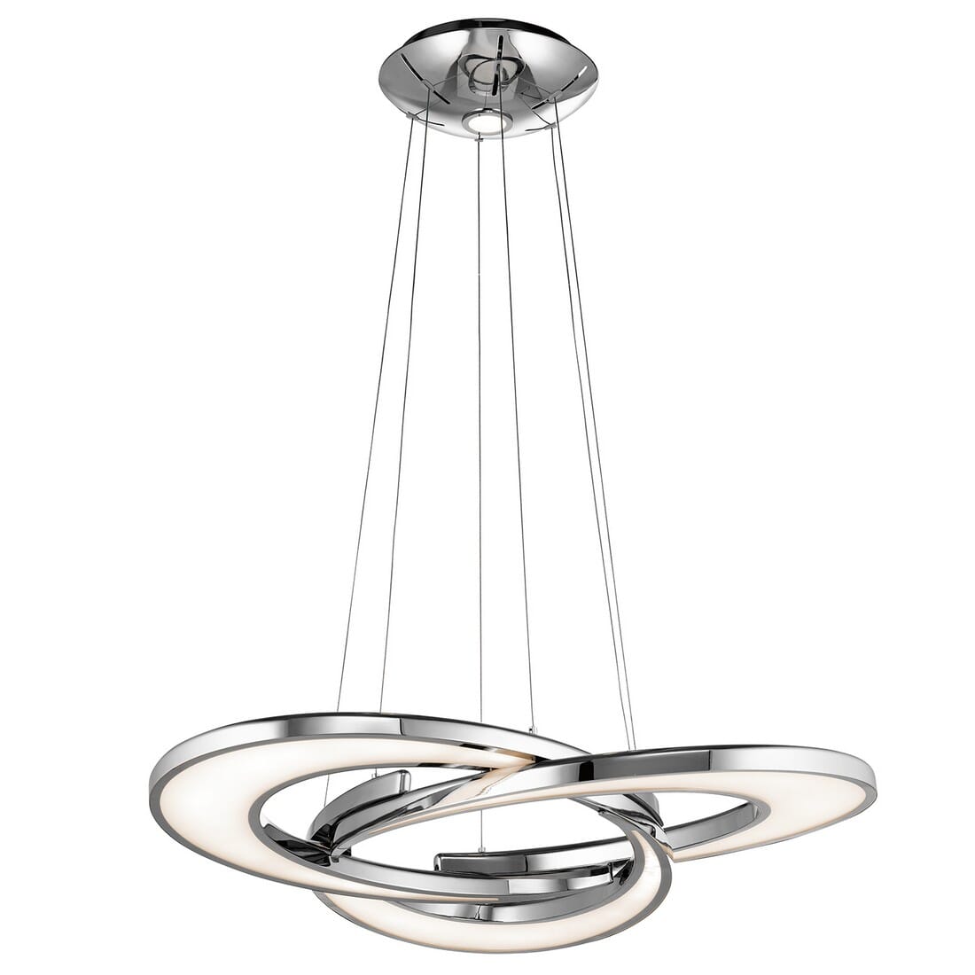 Elan Destiny 36" 4-Light LED Chandelier in Chrome