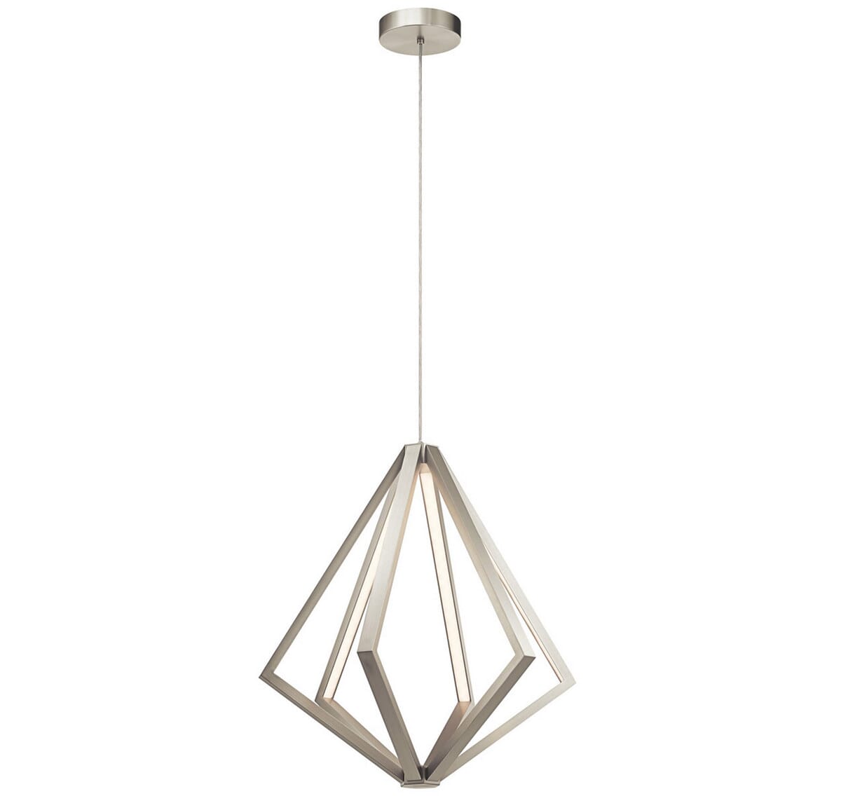 Elan Everest 24.5" 6-Light LED Pendant in Satin Nickel