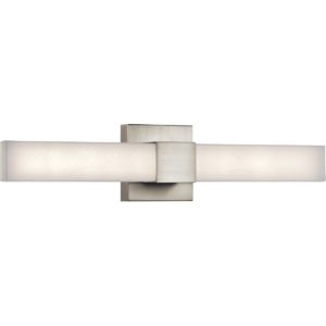 Elan Neltev 24" LED White Acrylic Bathroom Vanity Light in Satin Nickel