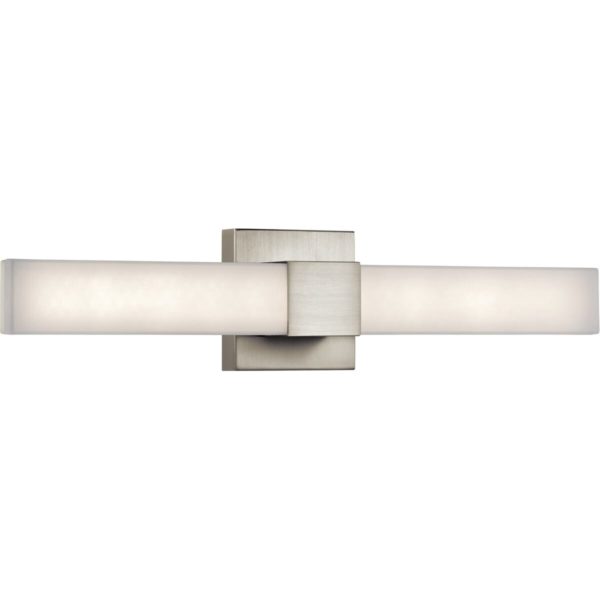 Elan Neltev 24" LED White Acrylic Bathroom Vanity Light in Satin Nickel