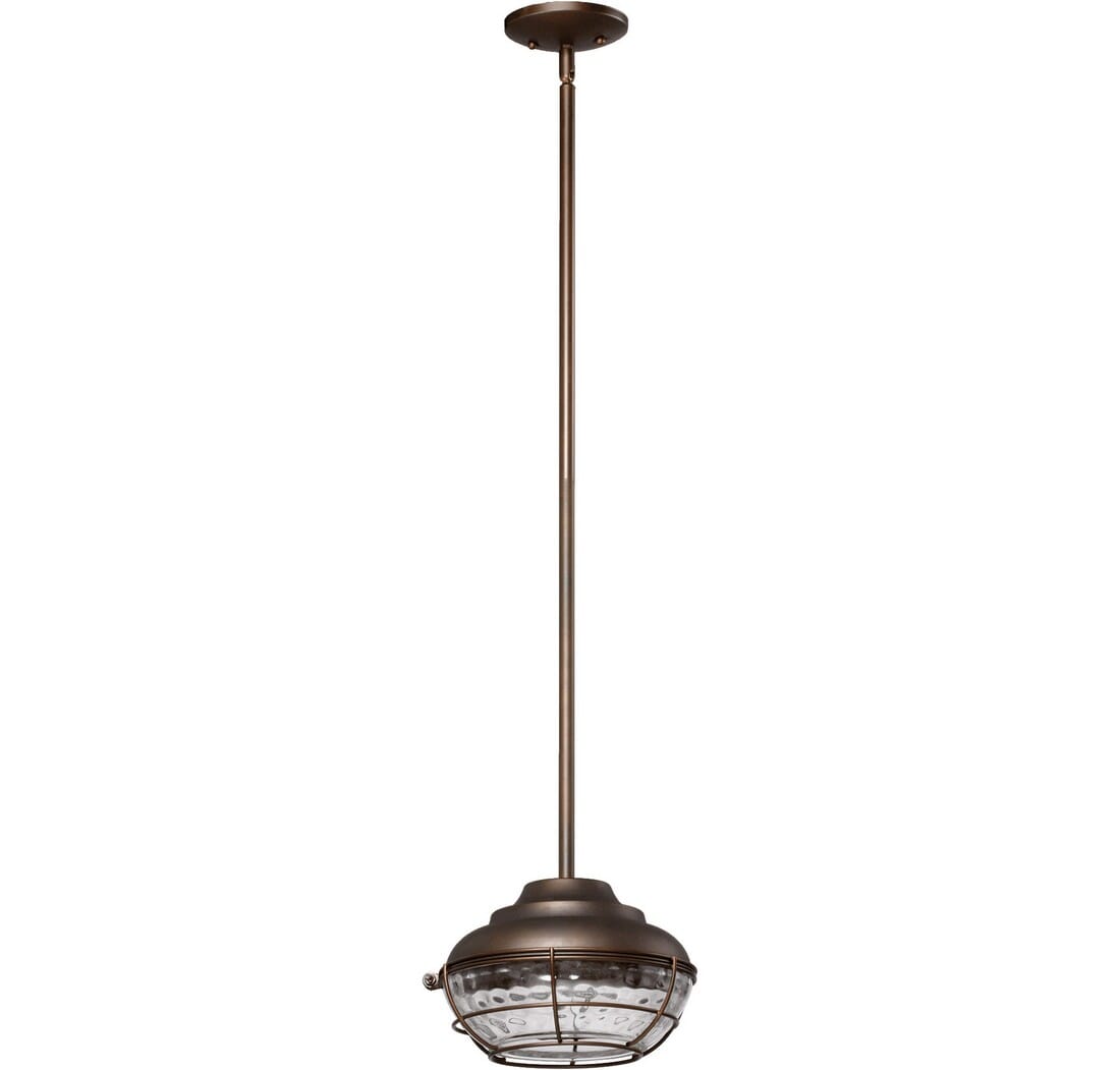 Quorum Hudson 10" Pendant Light in Oiled Bronze