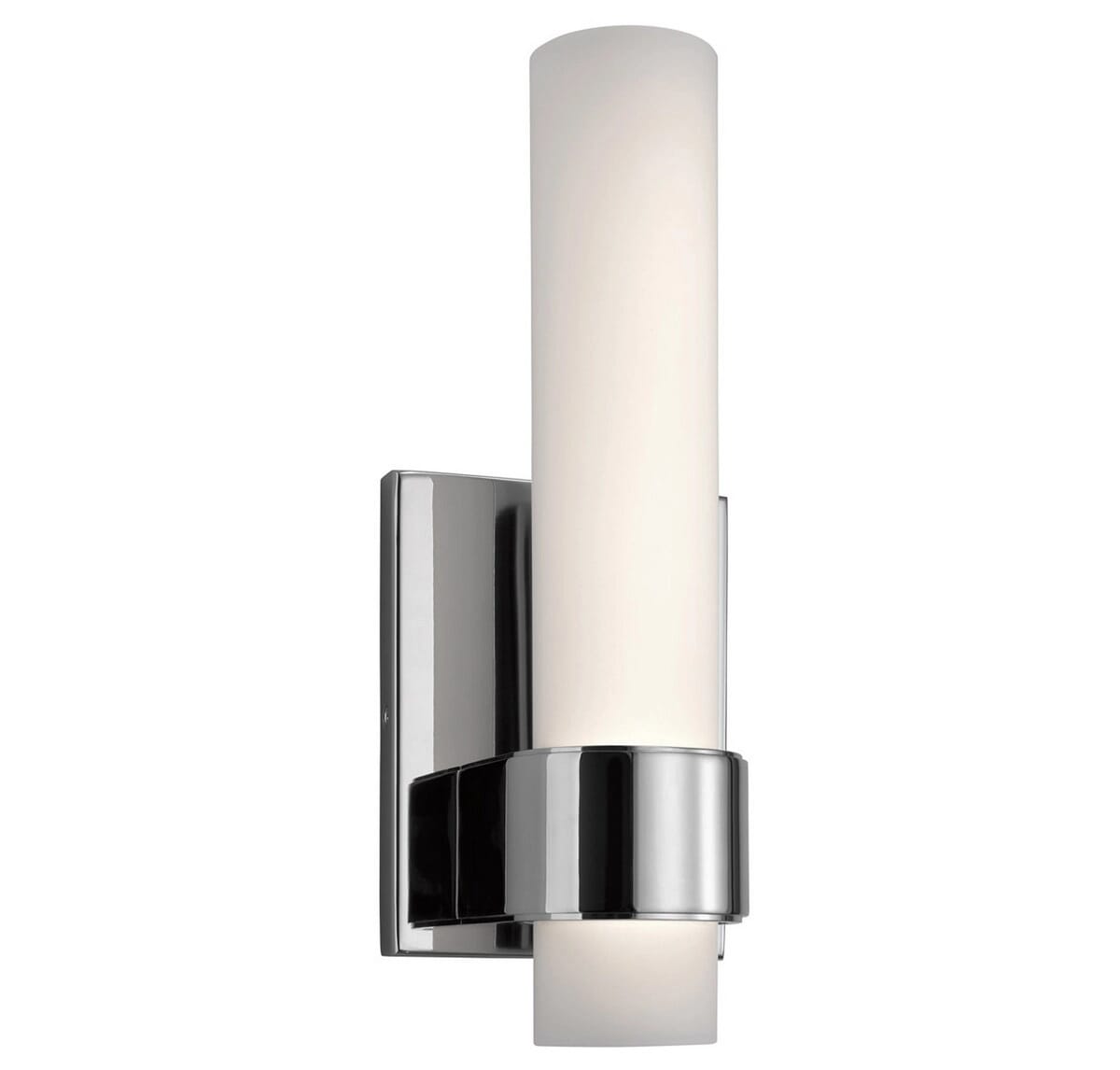 Elan Izza 13" LED Etched Opal Glass Wall Sconce in Chrome