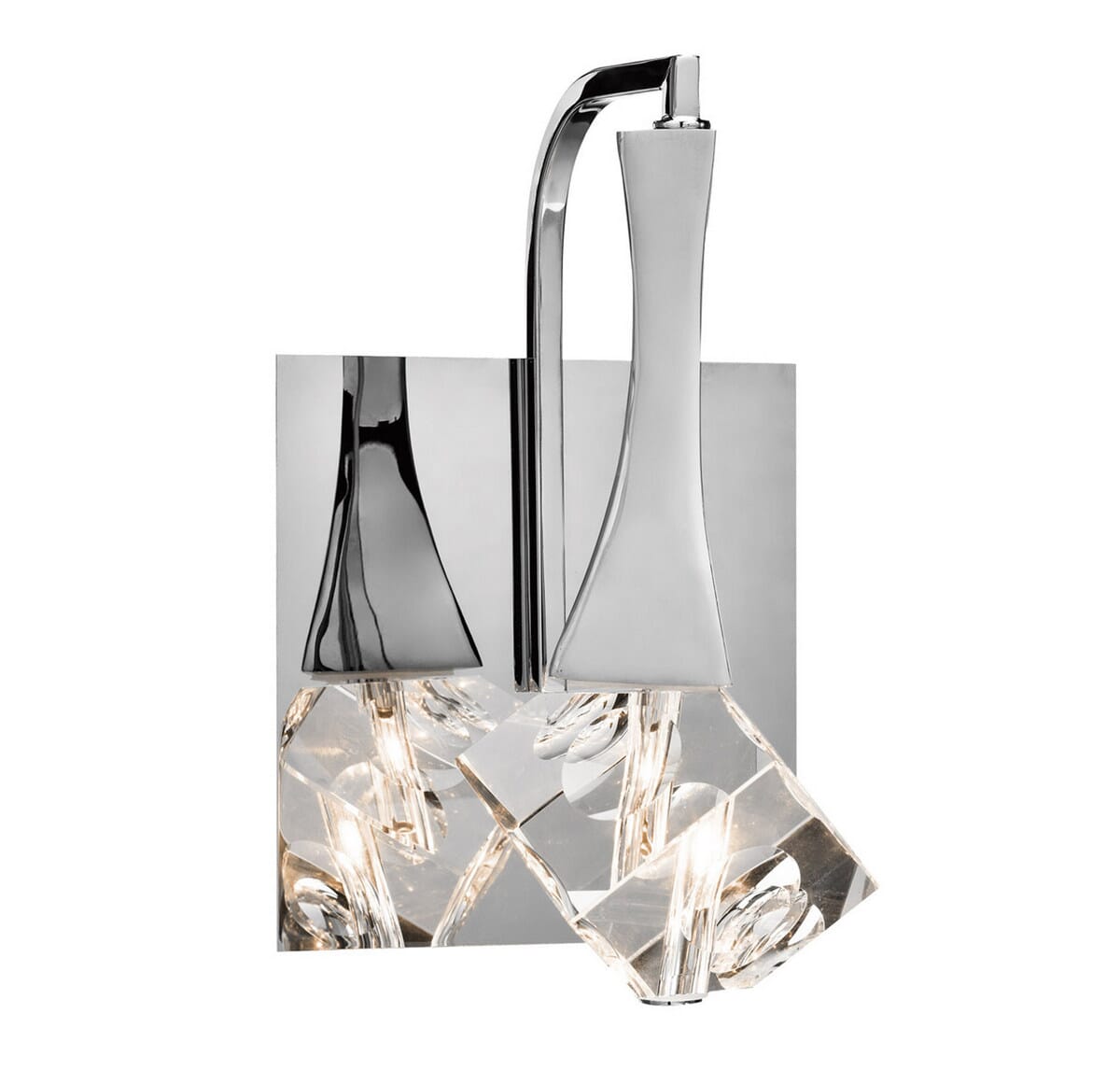 Elan Rockne 9.25" LED K9 Crystal Wall Sconce in Chrome