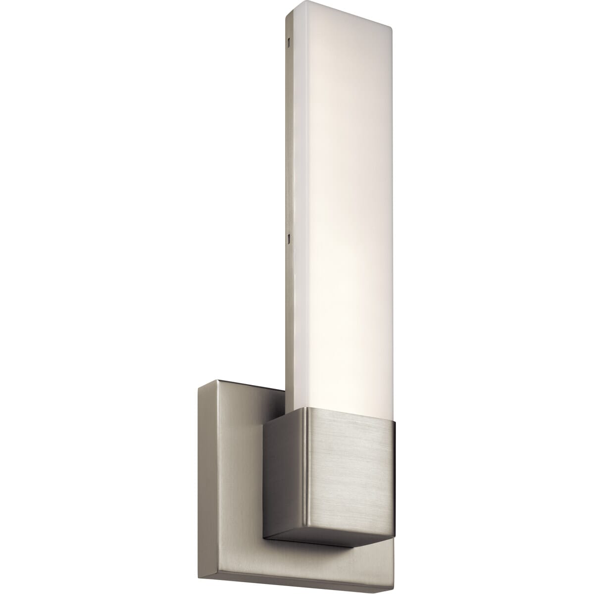 Elan Neltev 14.5" 2-Light LED White Acrylic Wall Sconce in Satin Nickel