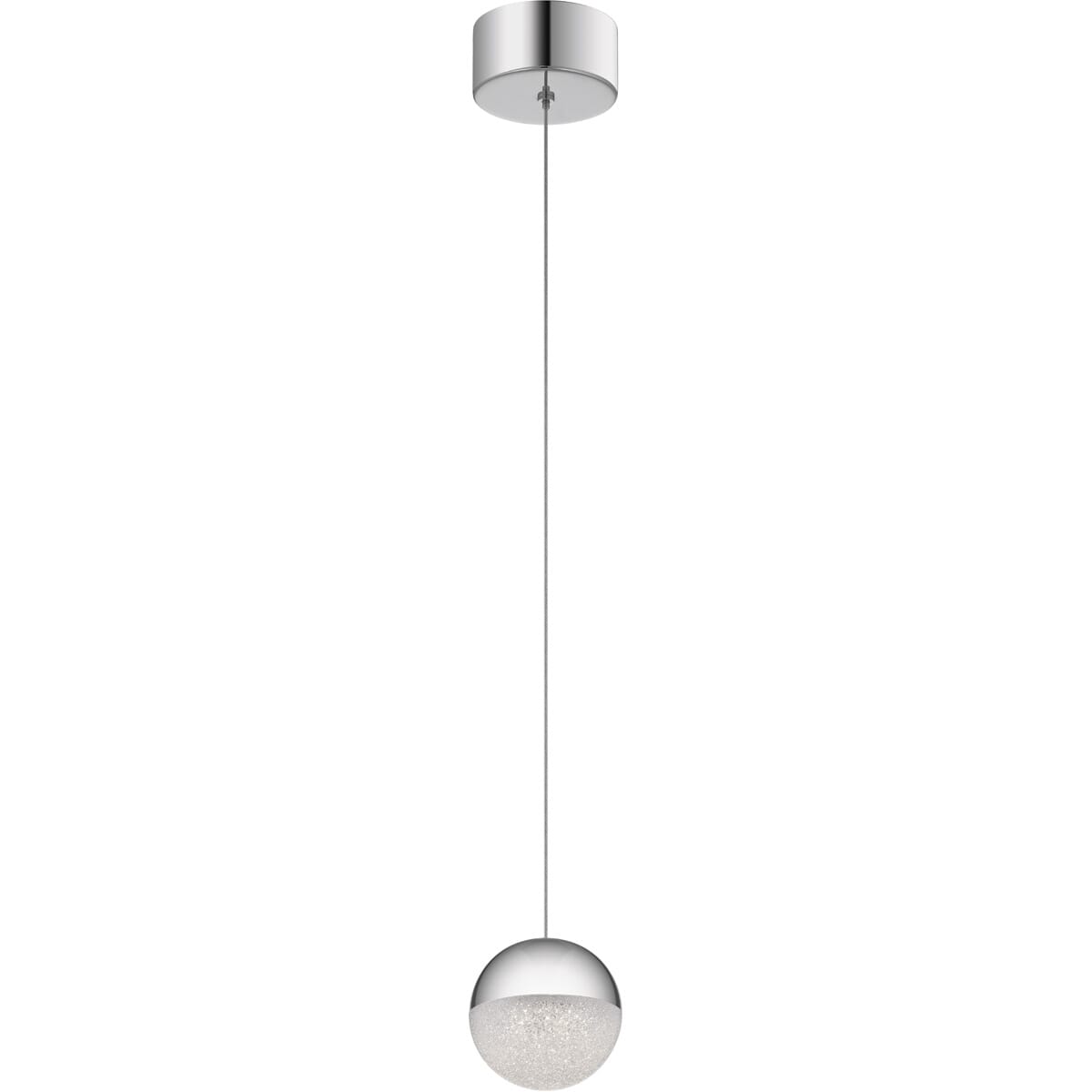 Elan Moonlit 4.75" LED Mini Pendant in Chrome