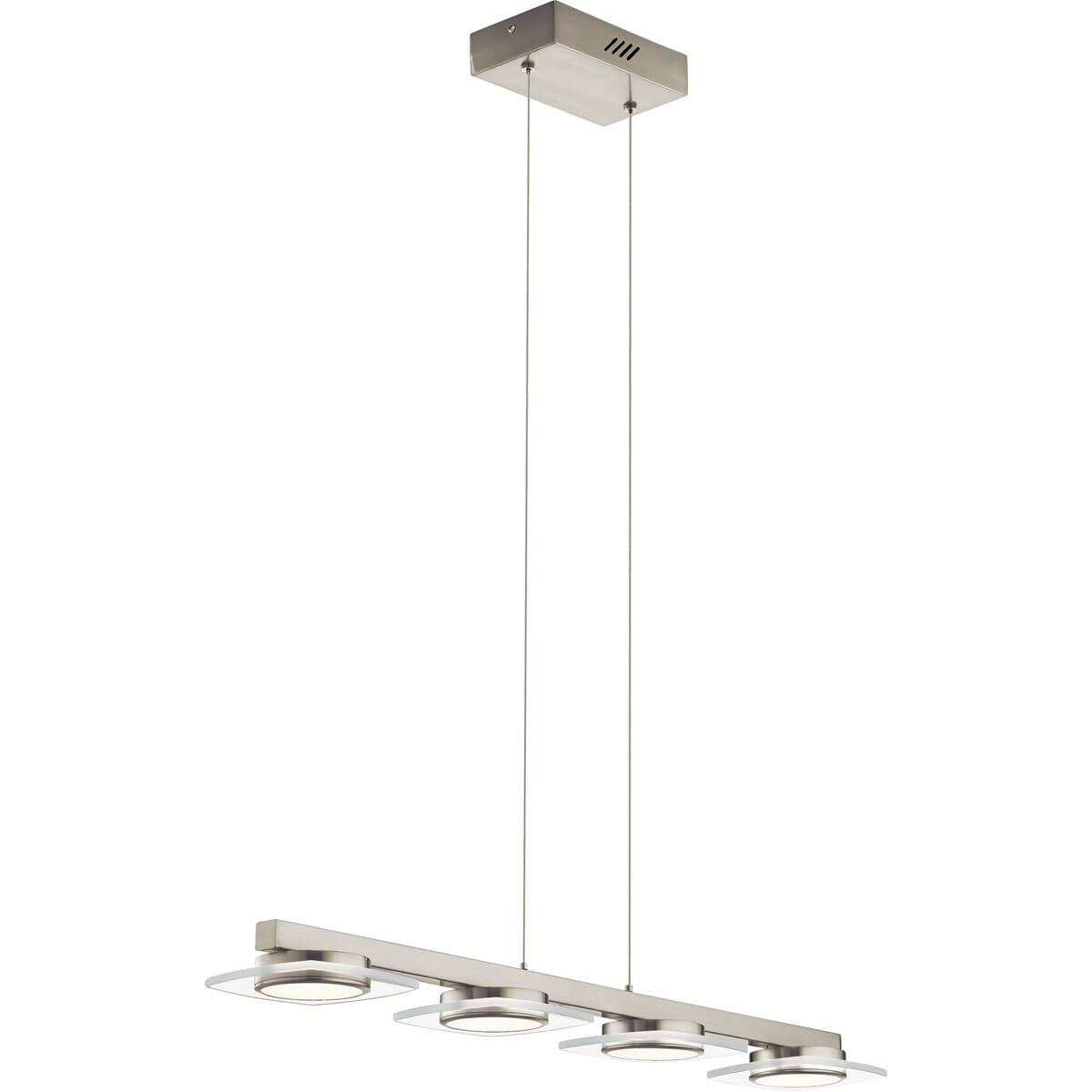 Elan Azenda 33.5" 4-Light LED Linear Pendant in Brushed Nickel